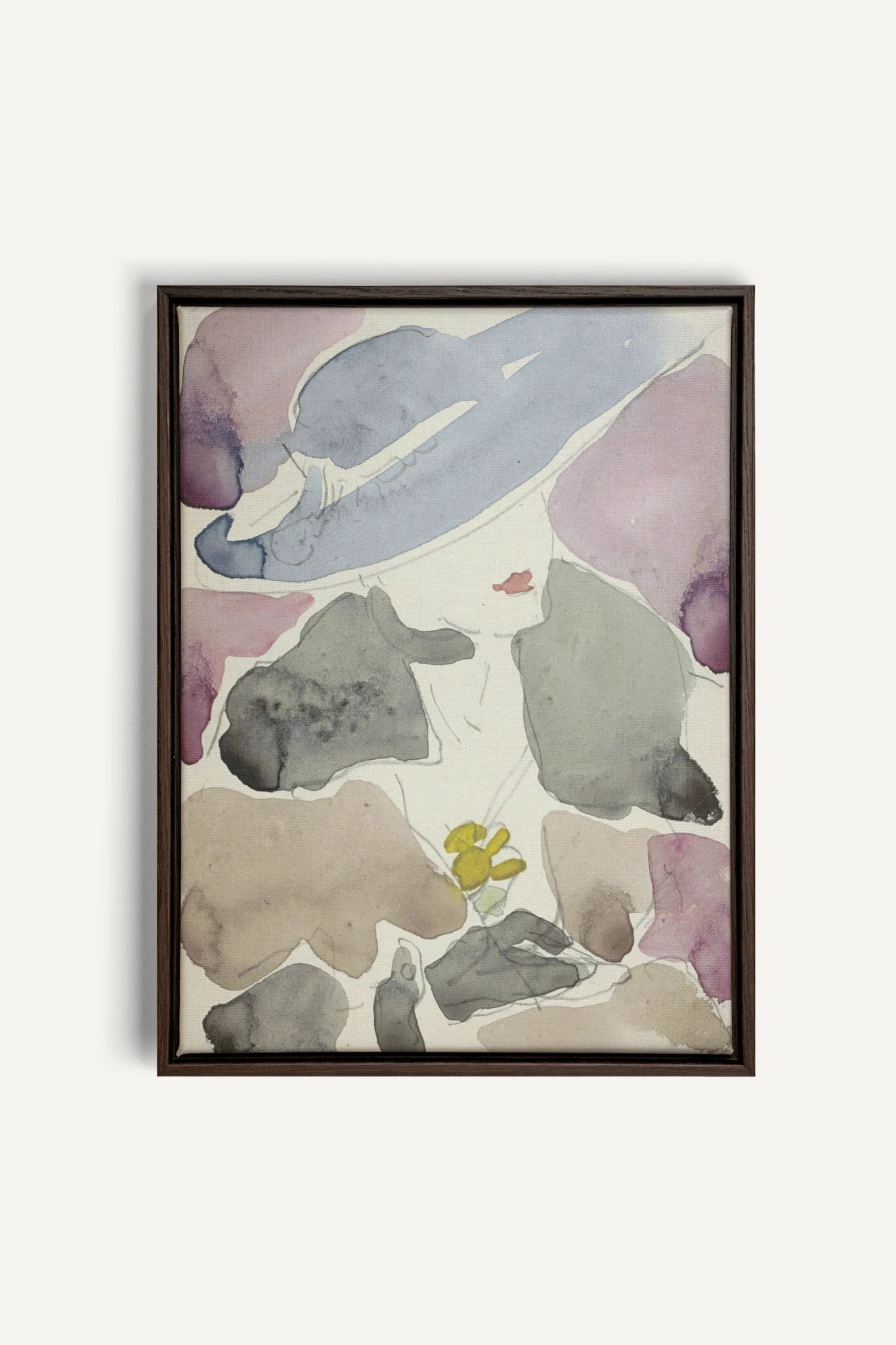 ORCHID HAZE, Work on stretched canvas, framed Walnut Brown