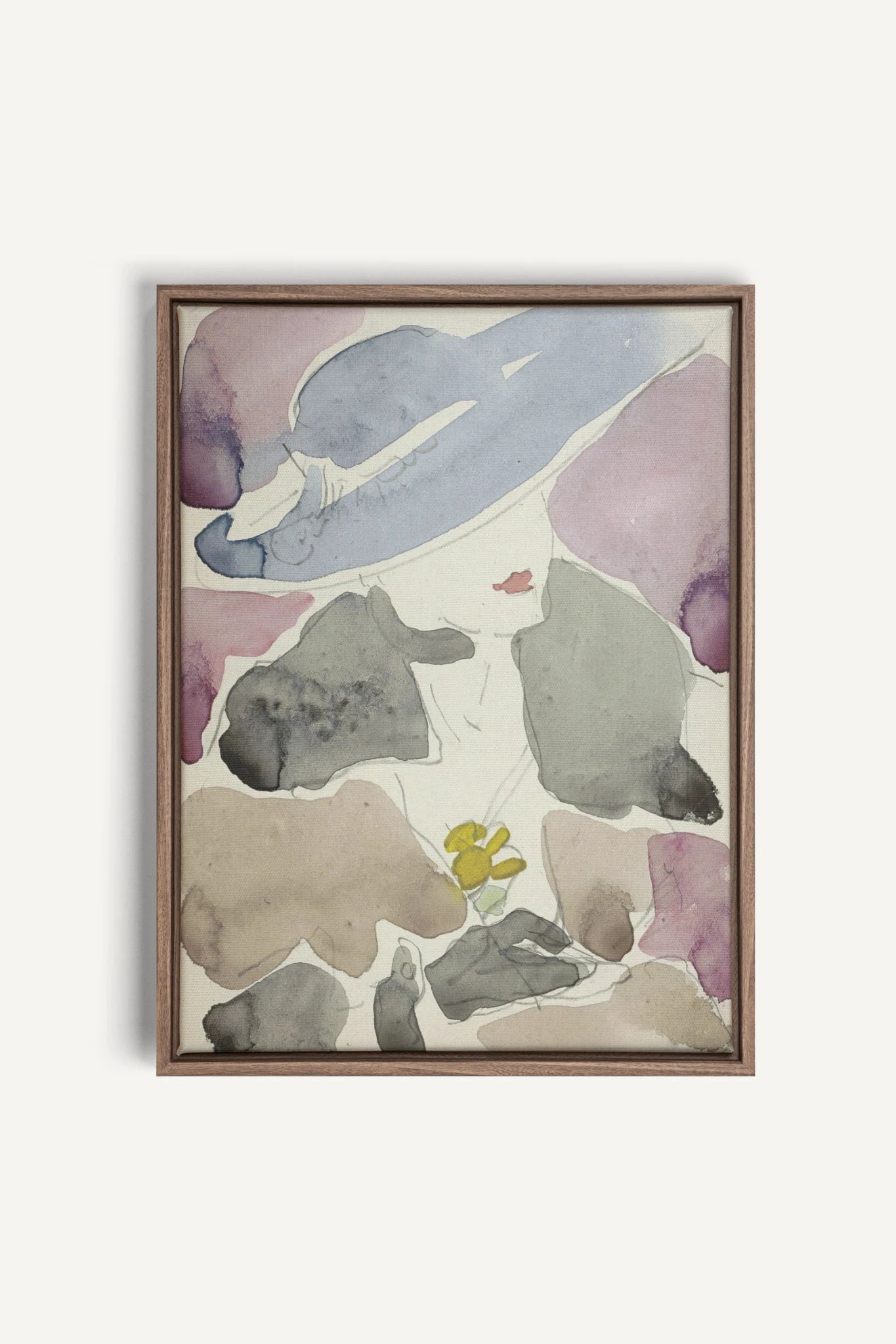 ORCHID HAZE, Work on stretched canvas, framed Oak Brown