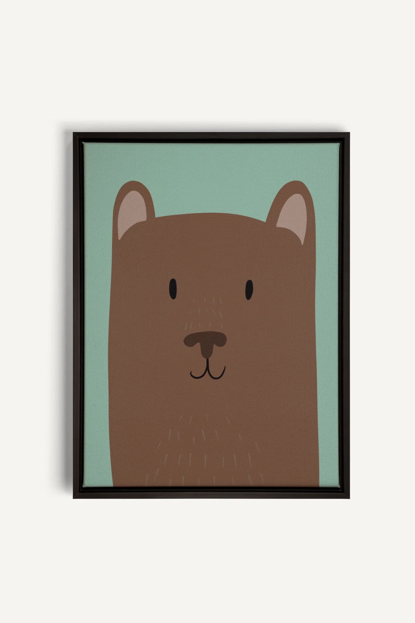 OLEKA CANVAS - OURS, Oeuvre sur toile étirée, encadré Noir