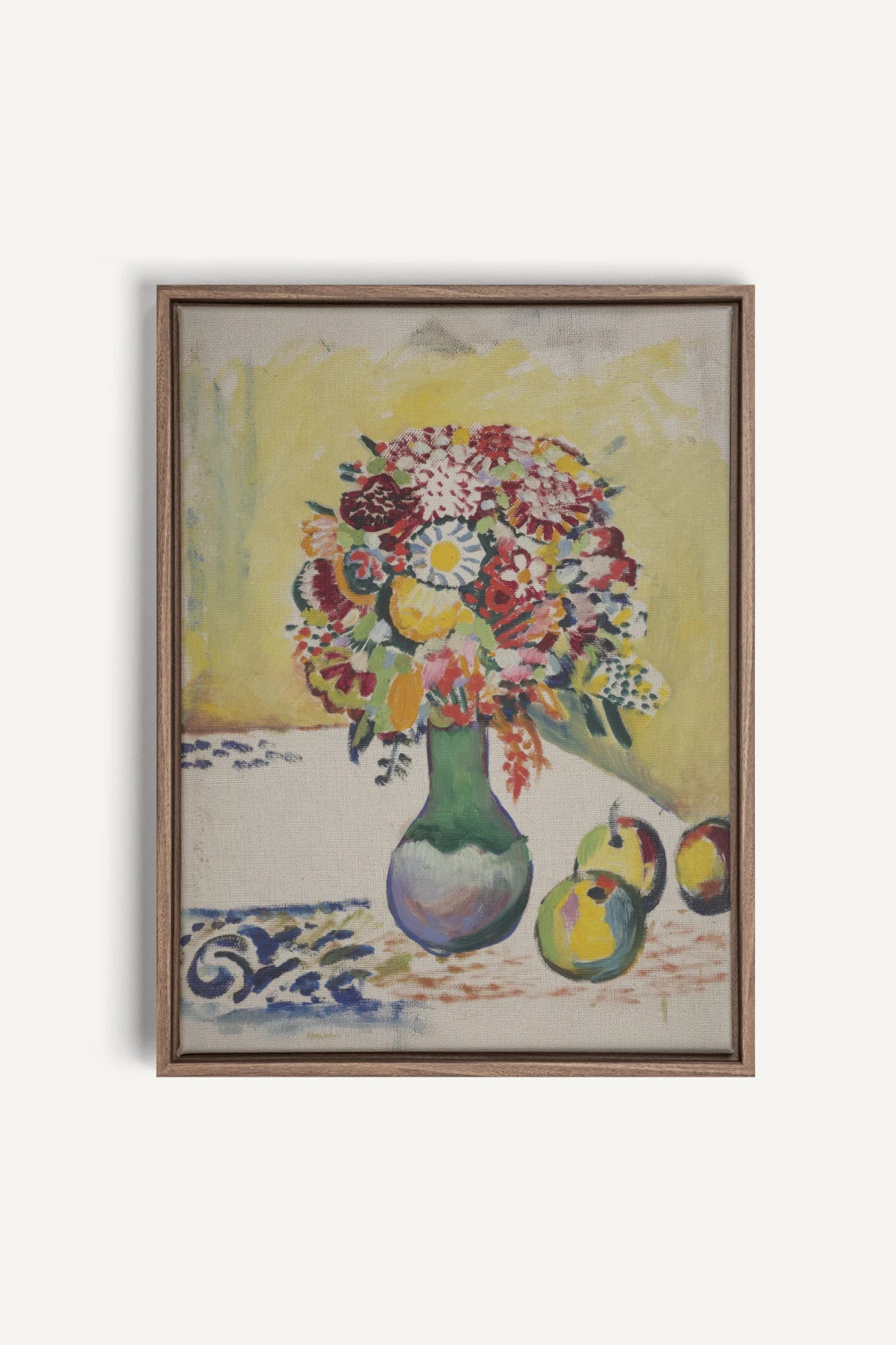 PAINTED BOUQUET, Oeuvre sur toile étirée, encadré Brun Chêne