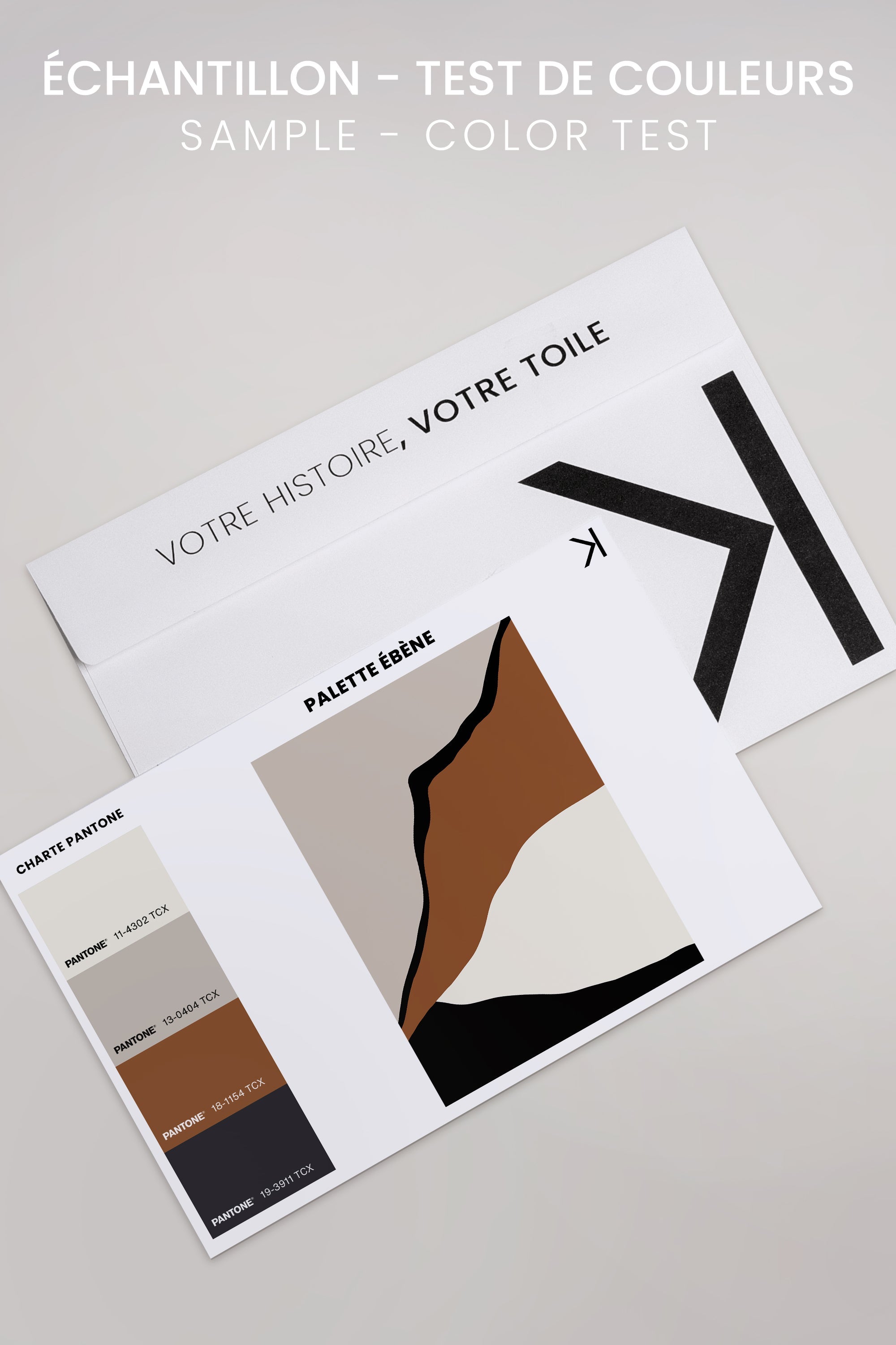 OLEKA CANVAS - PALETTE ÉBÈNE, Oeuvre sur toile étirée, encadré Brun Chêne