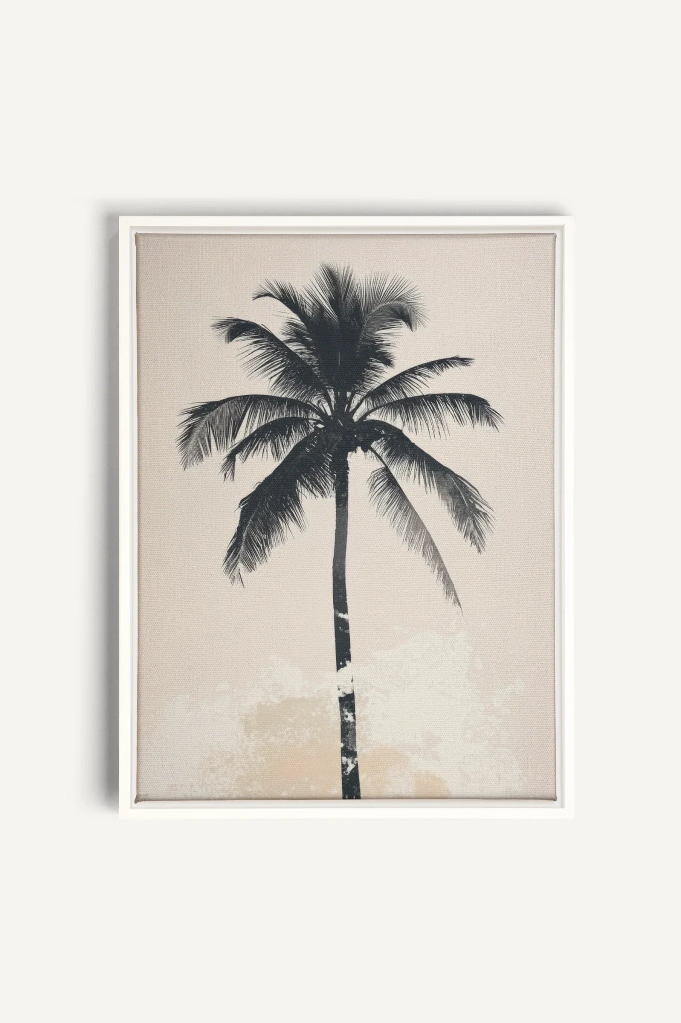 OLEKA CANVAS - PALM BLISS, Oeuvre sur toile étirée, encadré Blanc