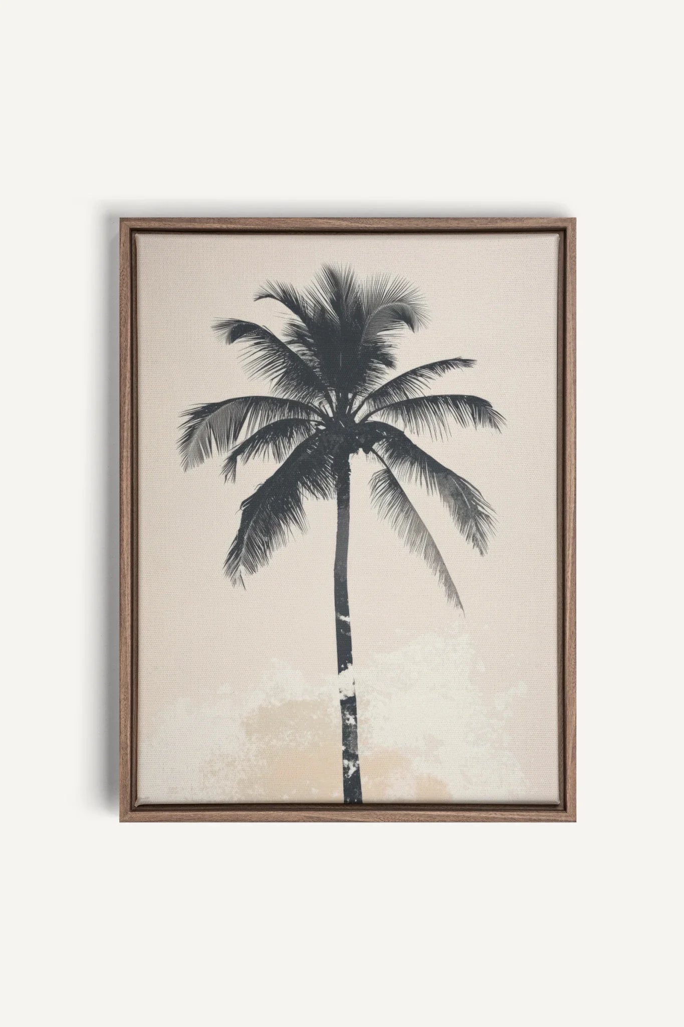 OLEKA CANVAS - PALM BLISS, Oeuvre sur toile étirée, encadré Brun Chêne