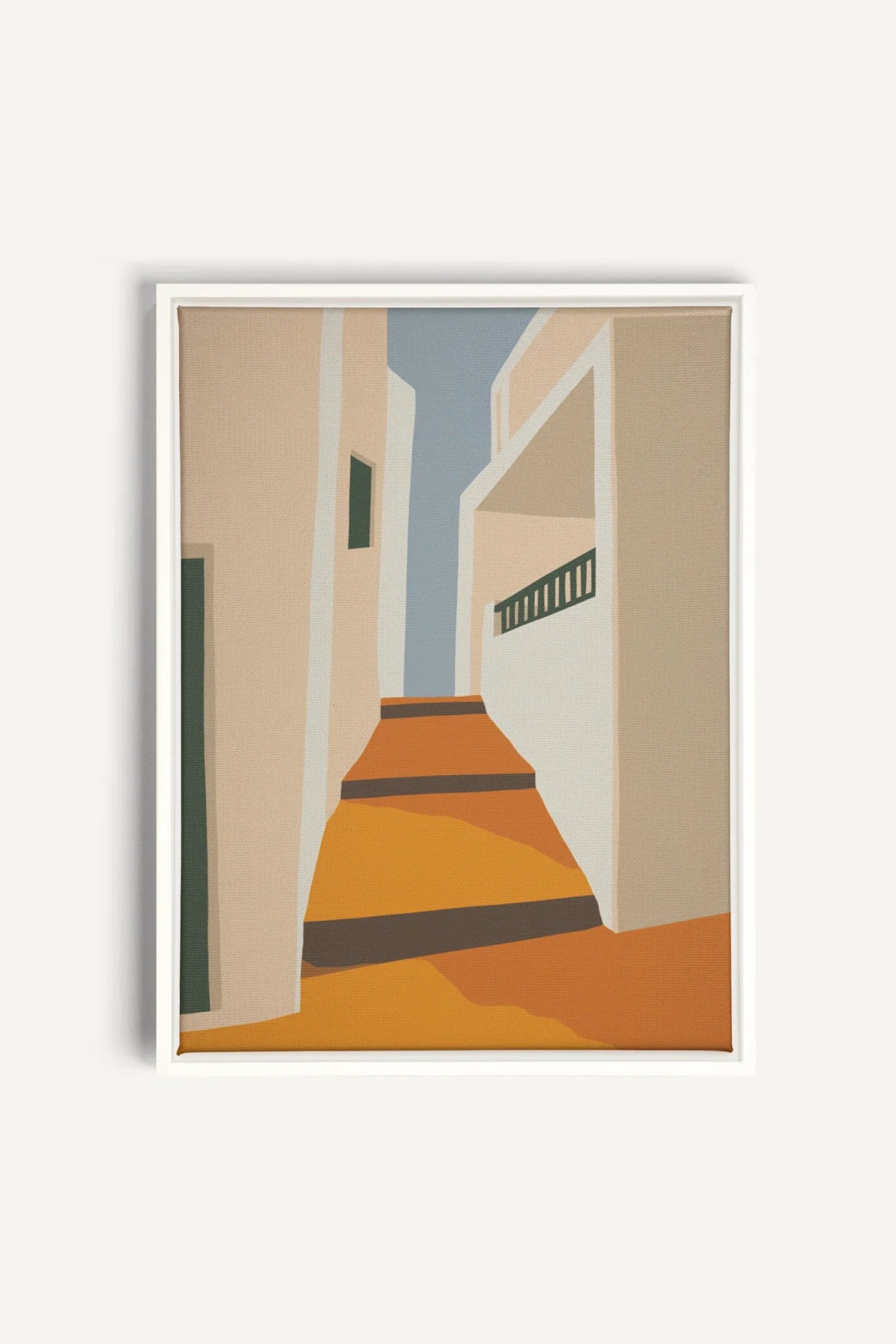 OLEKA CANVAS - PASSAGE, Oeuvre sur toile étirée, encadré Blanc