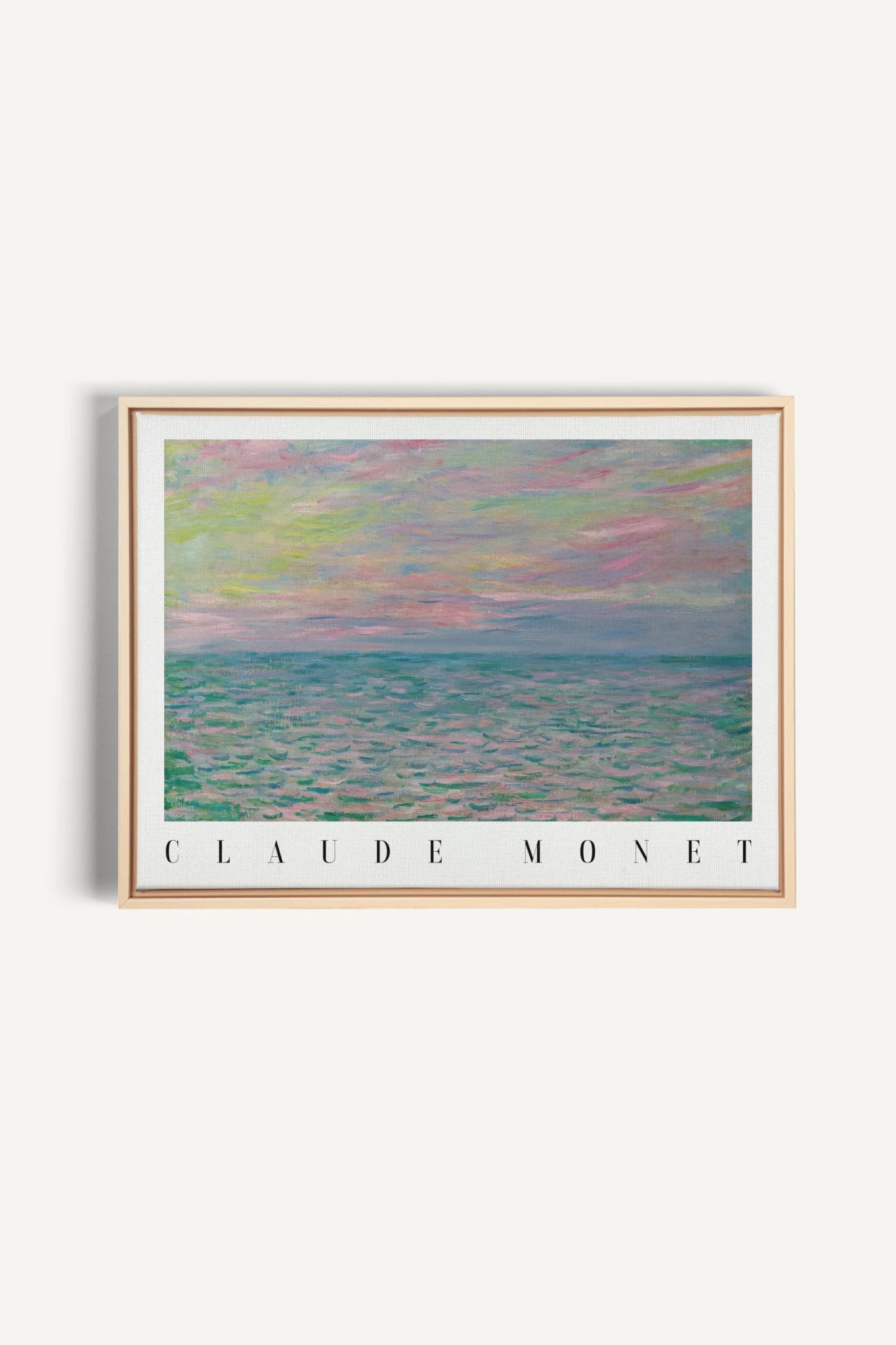 PASTEL WATERS, Work on stretched canvas, framed Naturel Clair