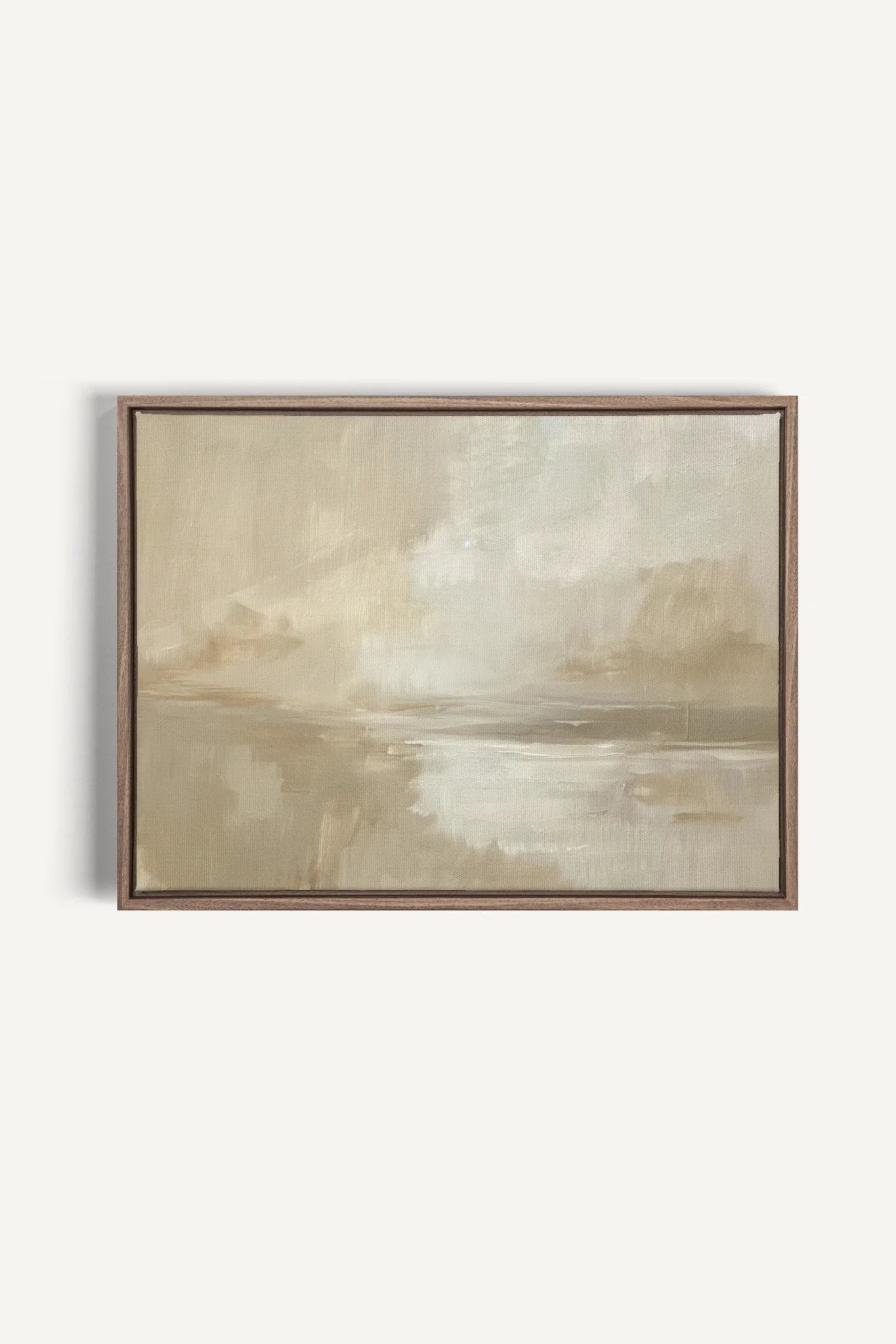 OLEKA CANVAS - PEACEFUL STROKES, Oeuvre sur toile étirée, encadré Brun Chêne