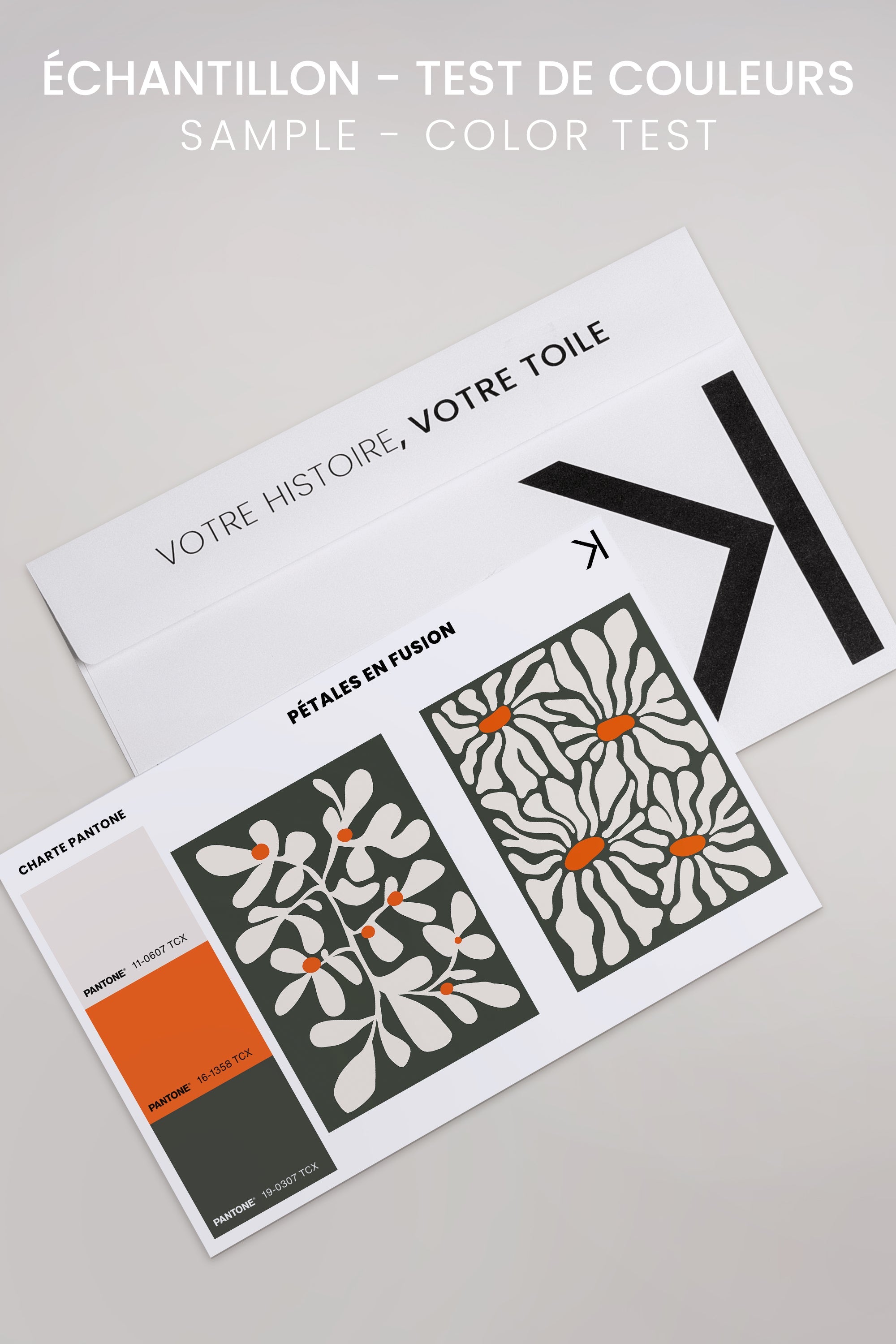 OLEKA CANVAS - PÉTALES EN FUSION, 2 Oeuvres sur toile étirée, encadré Noir