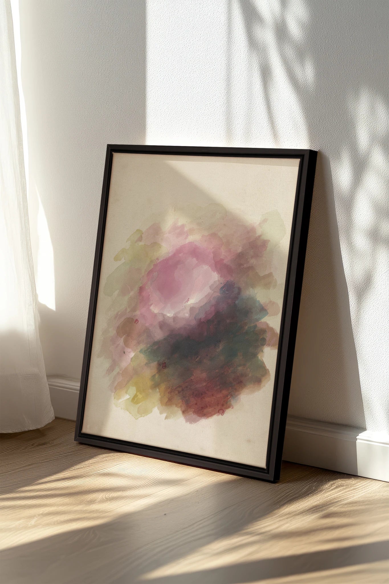 PLUM GARDEN, Oeuvre sur toile étirée, encadré Noir