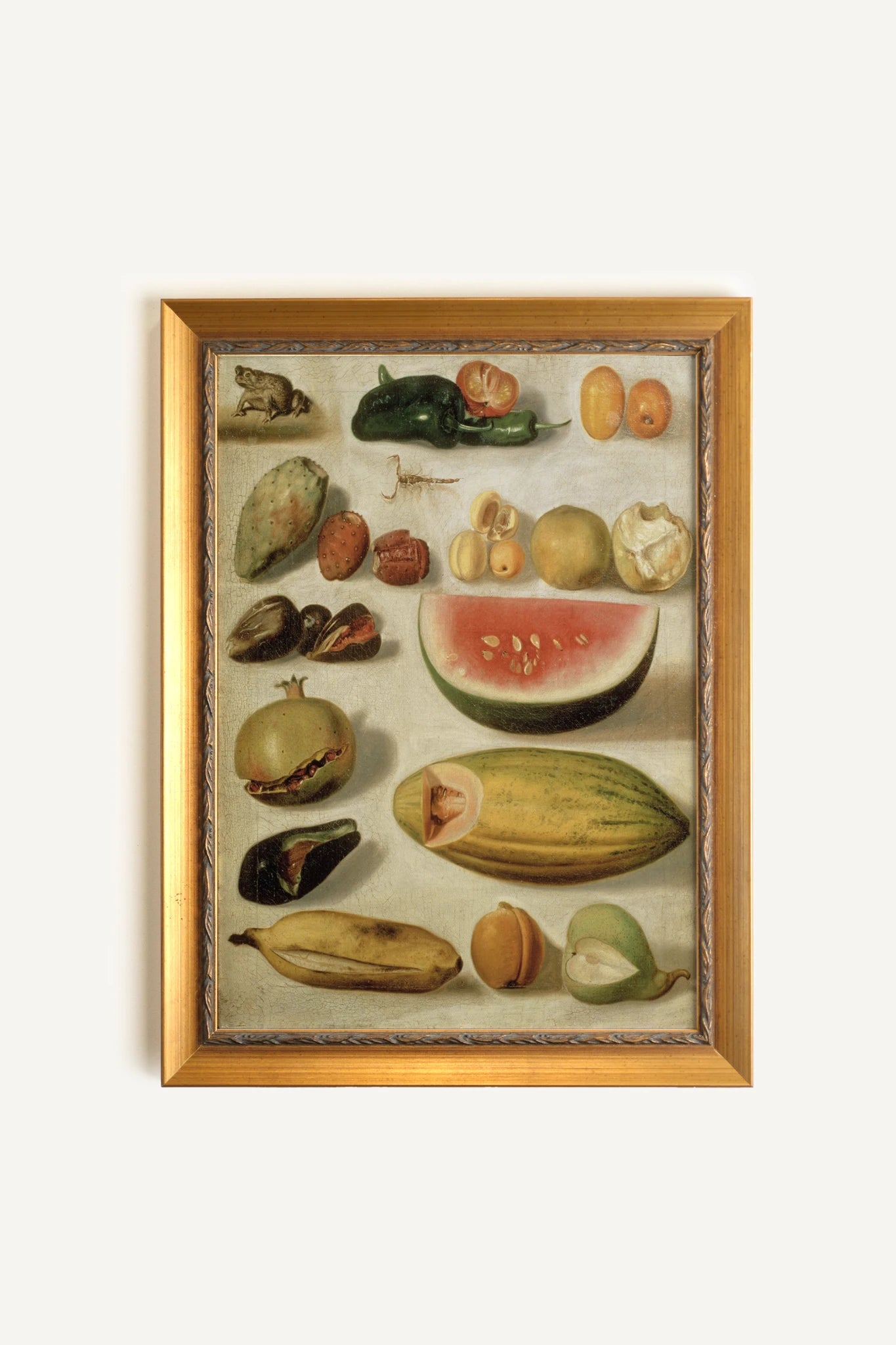 RÉCOLTE DORÉE, Oeuvre sur toile rigide, encadré Vintage Or