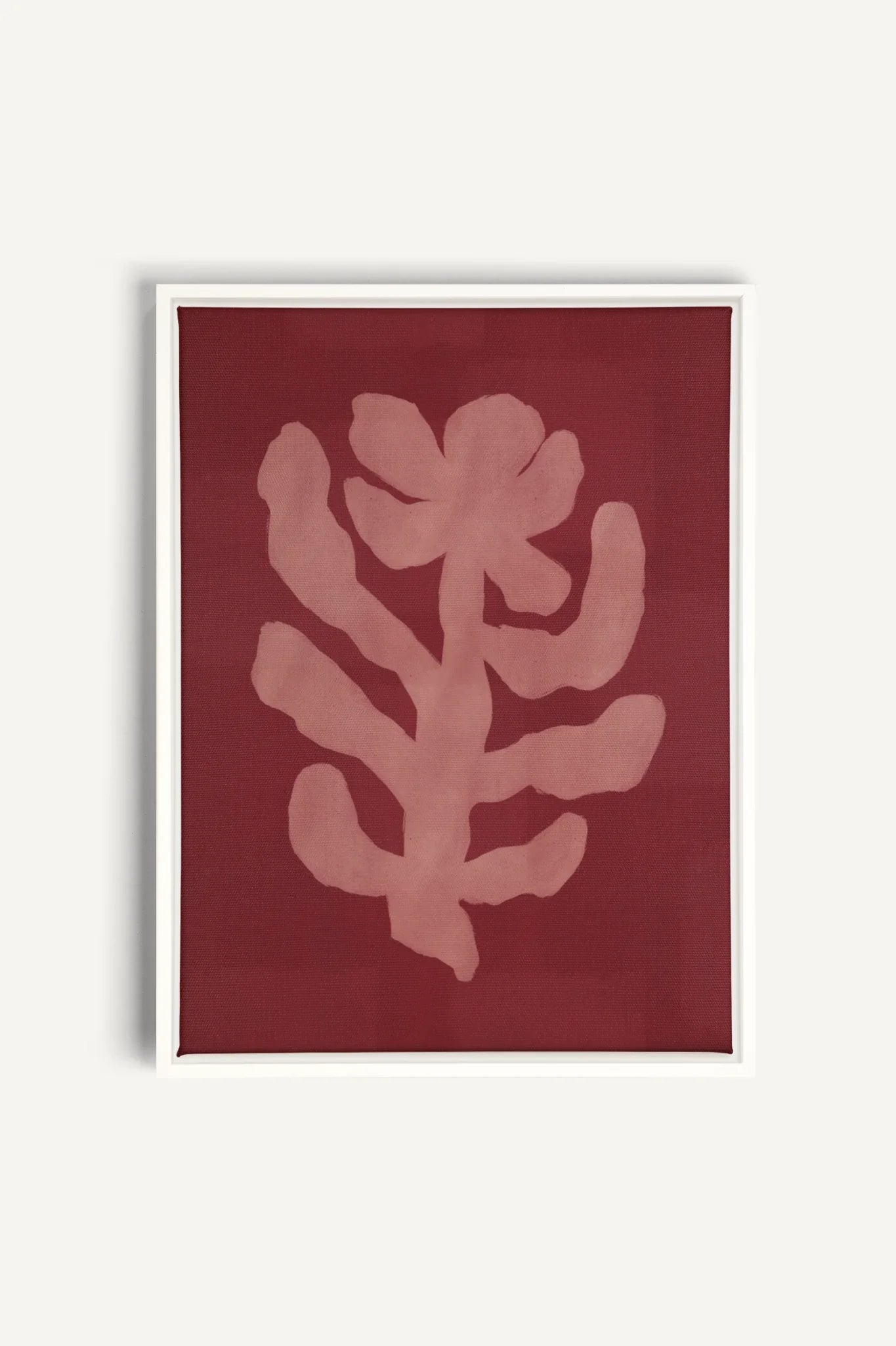 OLEKA CANVAS - RED CHERRY, Oeuvre sur toile étirée, encadré Blanc