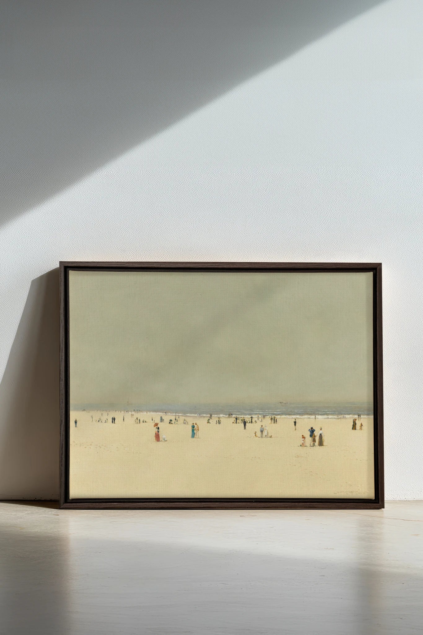 RÊVE DE RIVAGE, Oeuvre sur toile étirée, encadré Brun Noyer