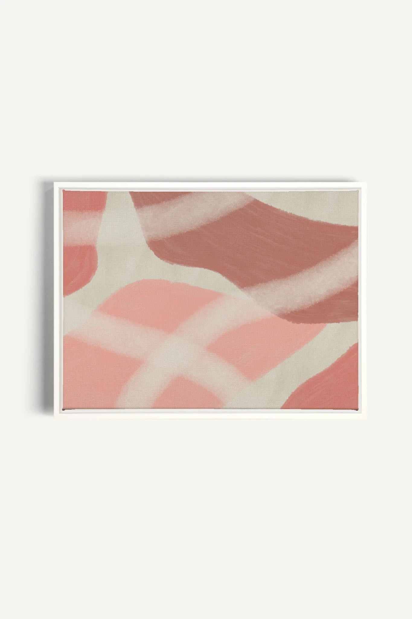 OLEKA CANVAS - ROSY GLOW, Oeuvre sur toile étirée, encadré Blanc