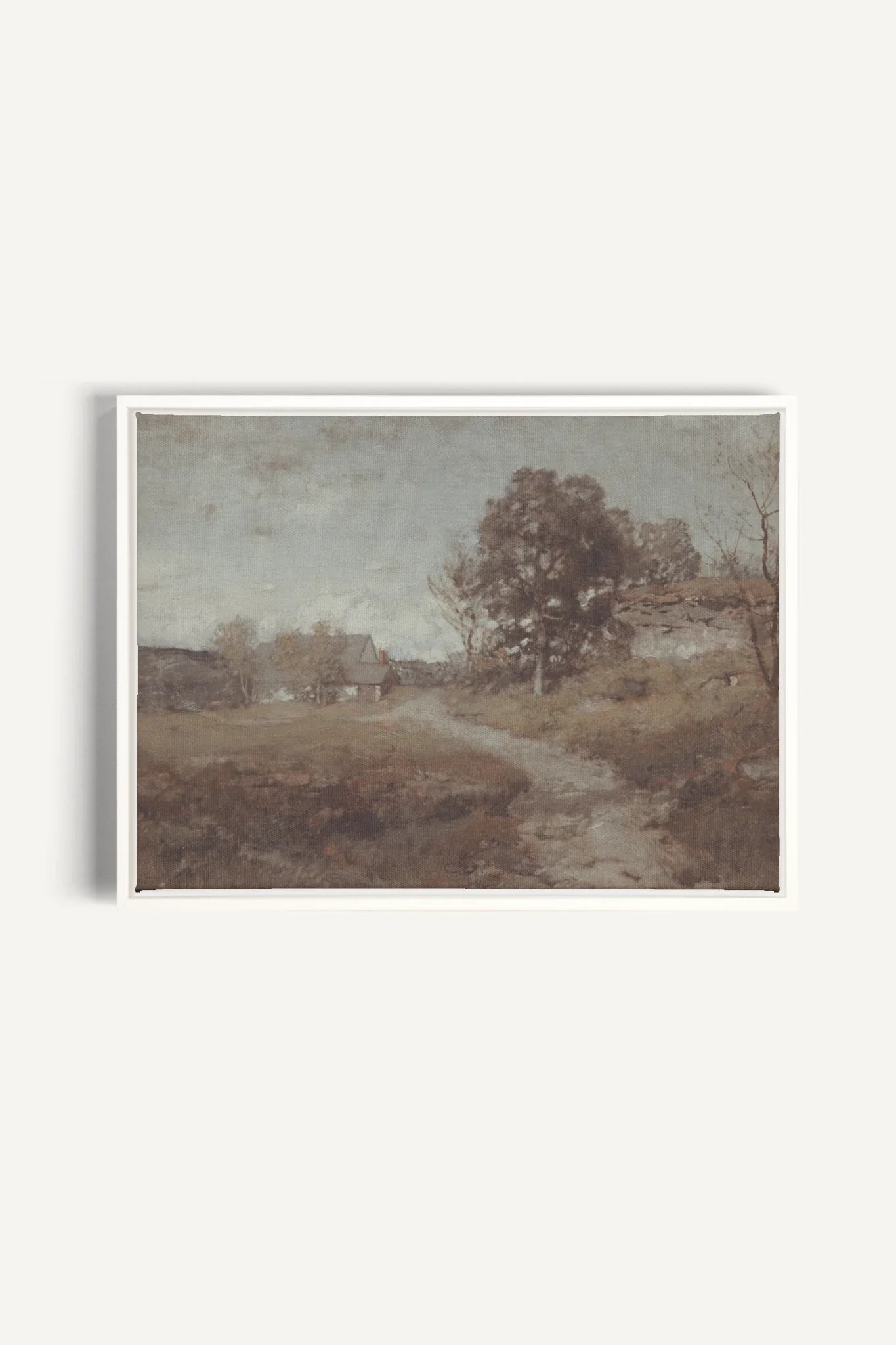 OLEKA CANVAS - RURAL LANDSCAPE, Oeuvre sur toile étirée, encadré Blanc