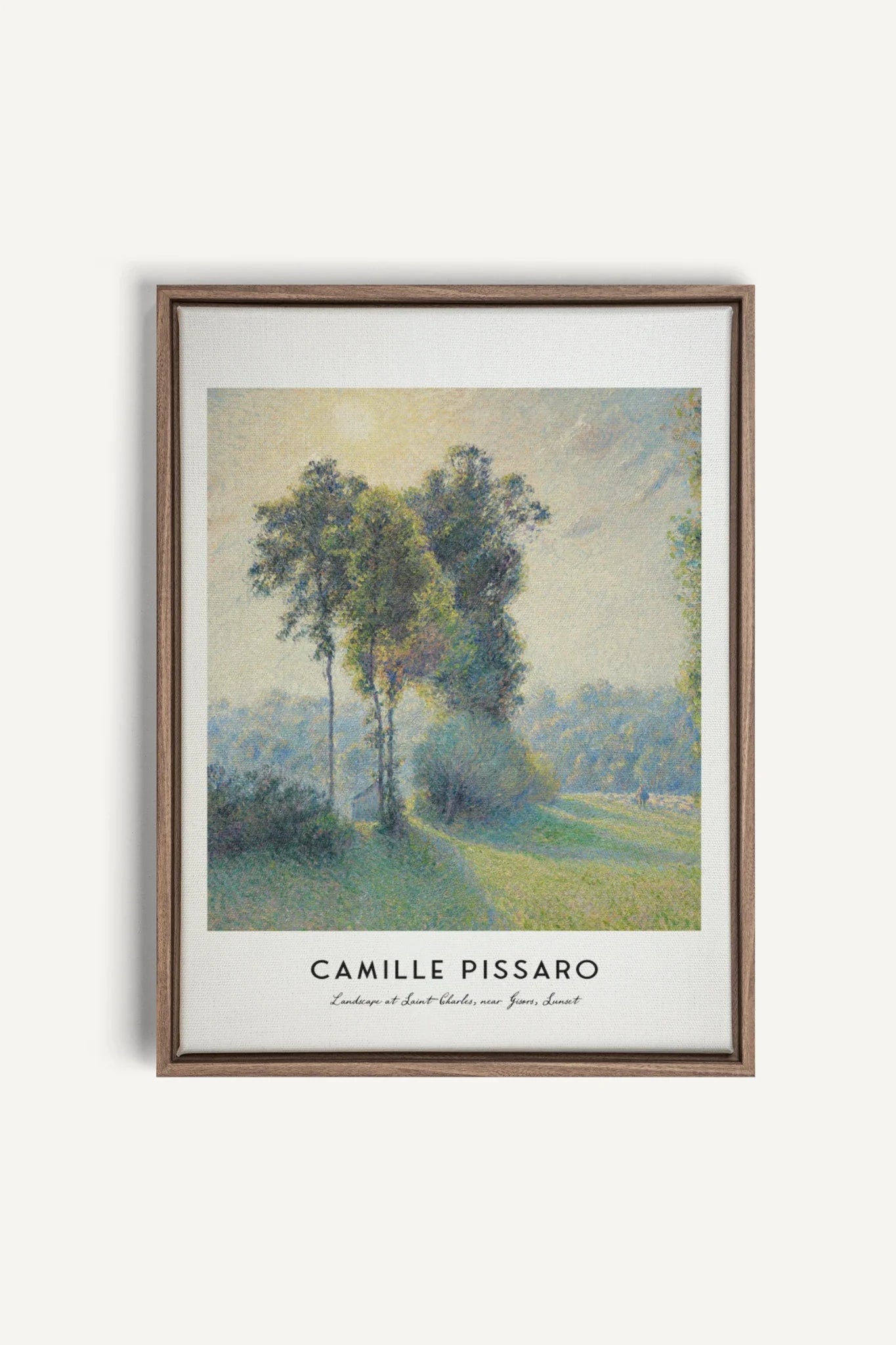 OLEKA CANVAS - SAINT-CHARLES, Oeuvre sur toile étirée, encadré Brun Chêne