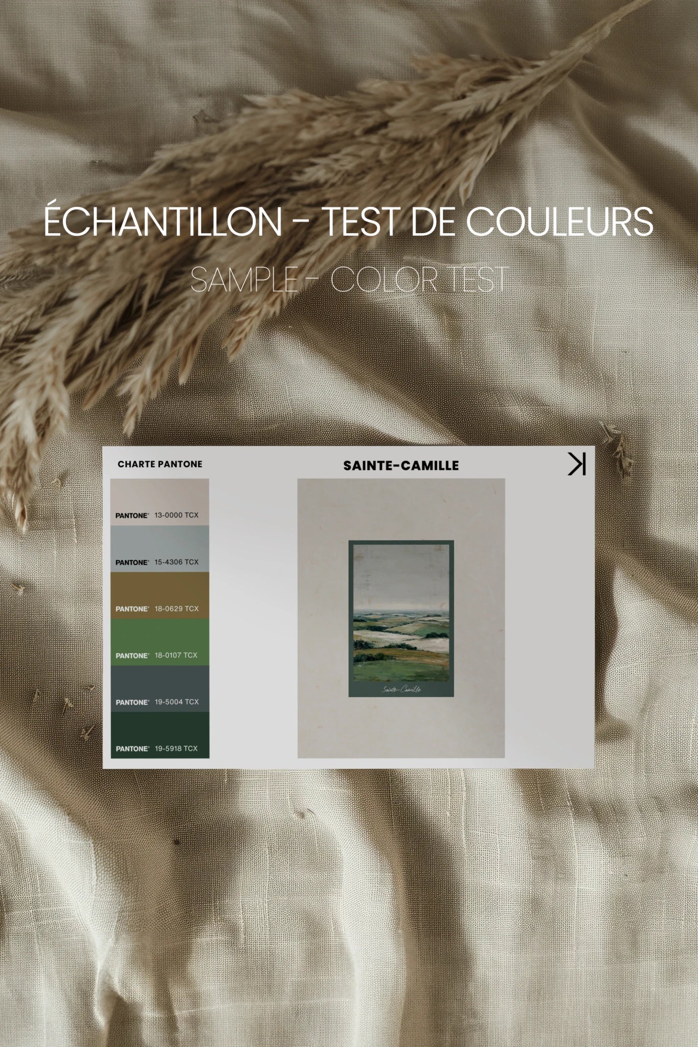 SAINTE-CAMILLE, Oeuvre sur toile rigide, encadré Vintage Or