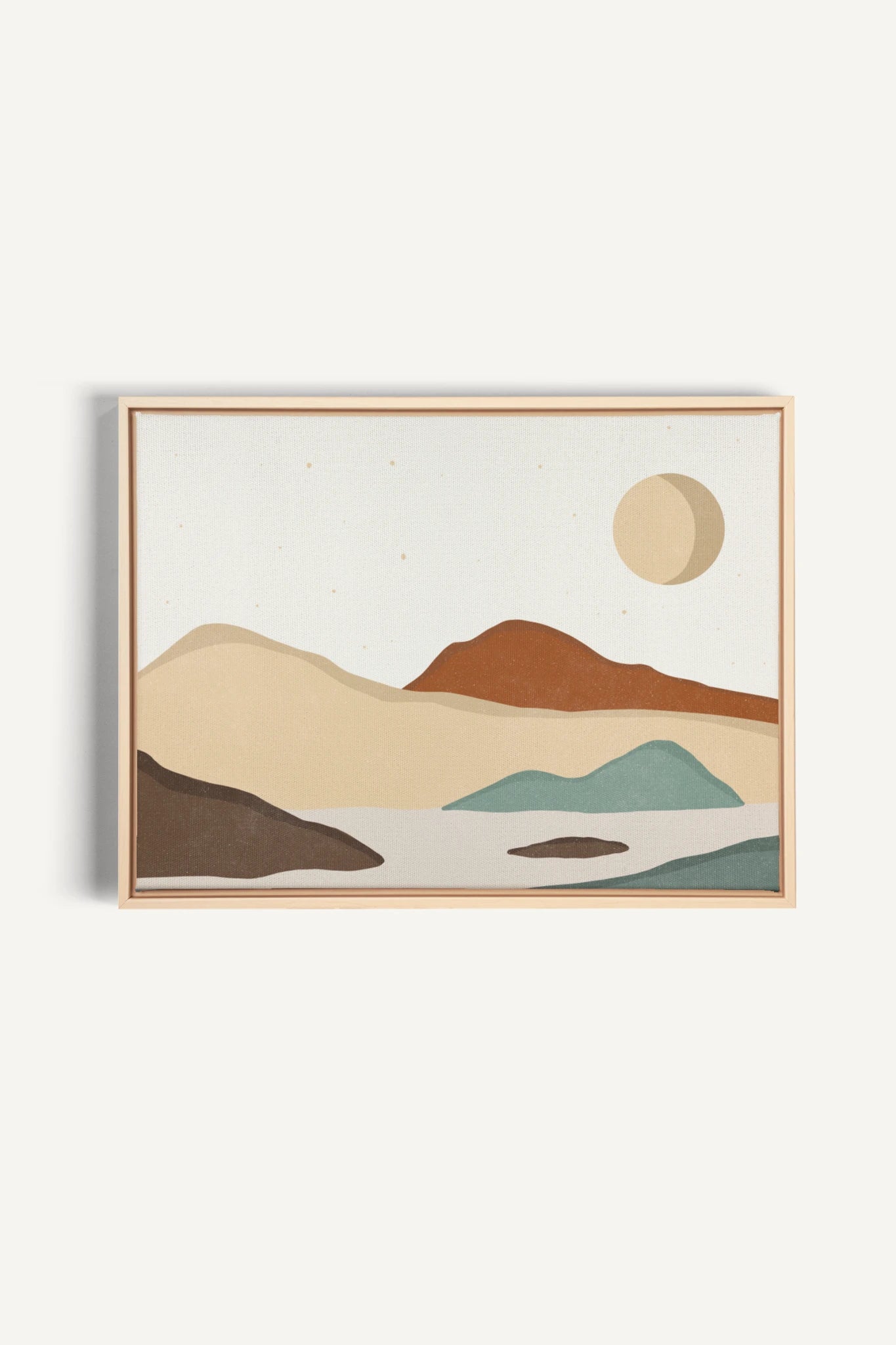 SAND & SKY, Oeuvre sur toile étirée, encadré Naturel Clair