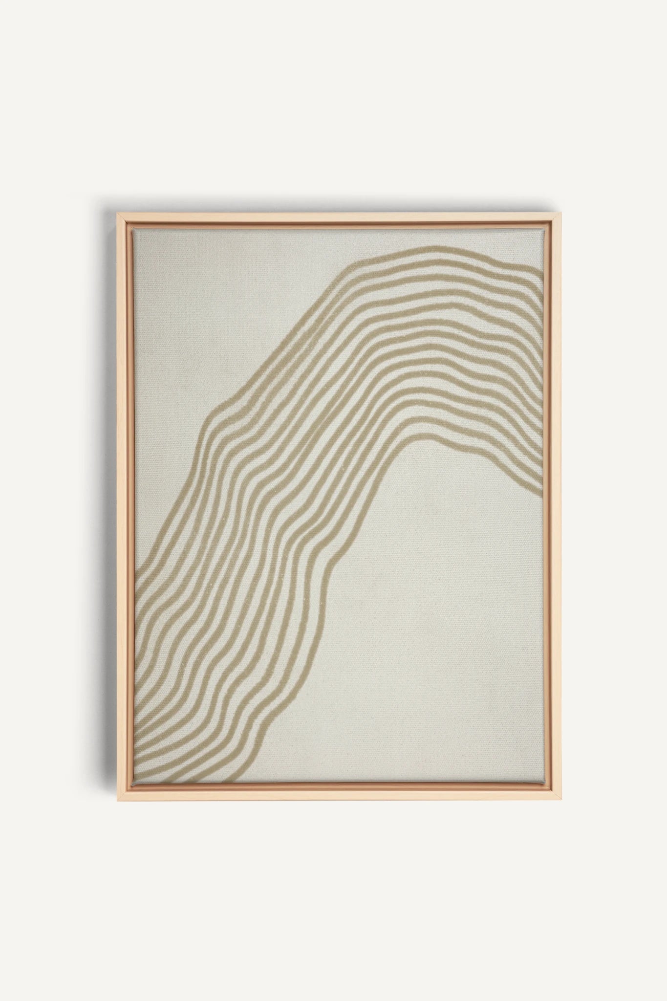 SANDLINES, Artwork on stretched canvas, framed Natural Light