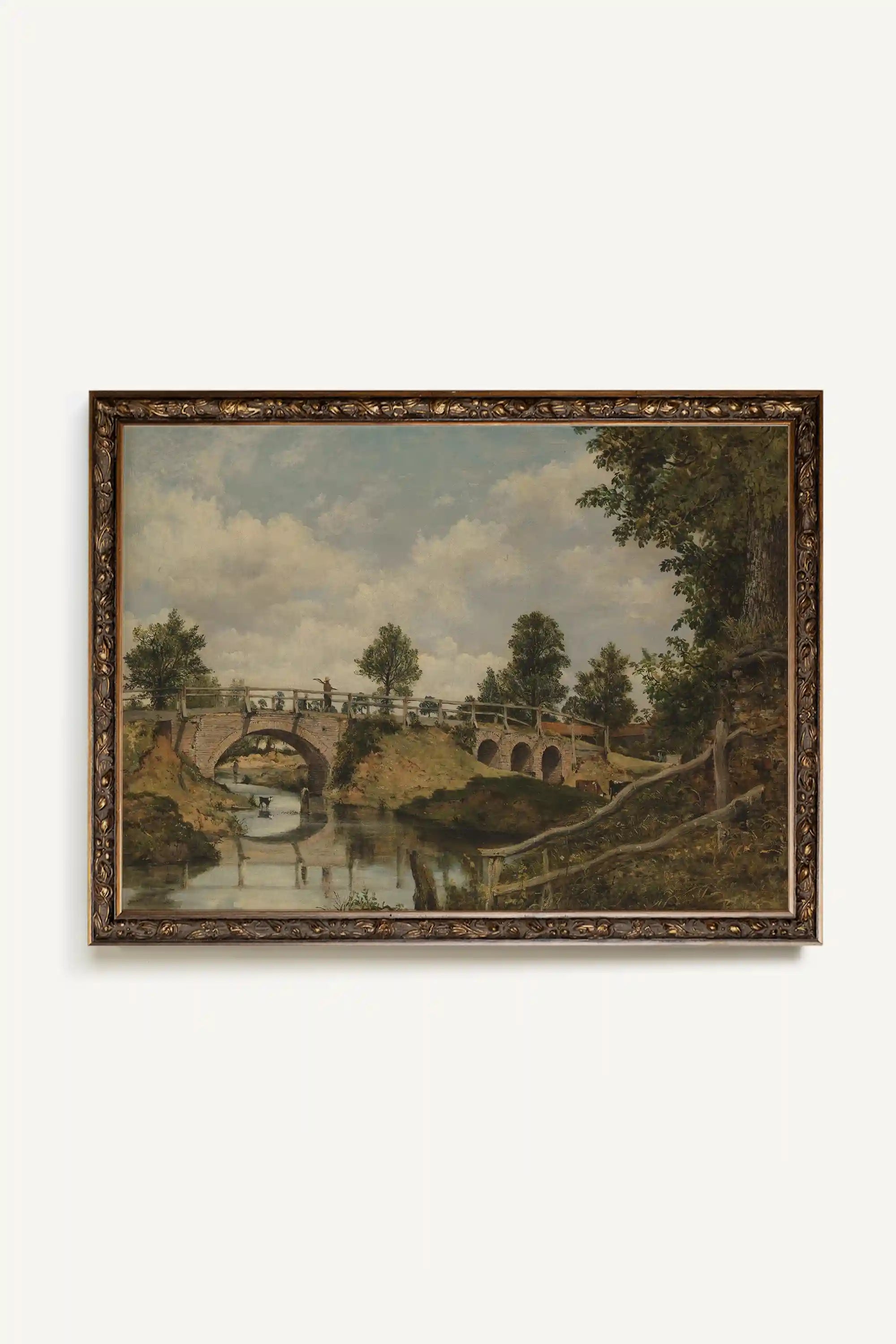 SENTIER DU TEMPS, Artwork on rigid canvas, framed in Vintage Bronze