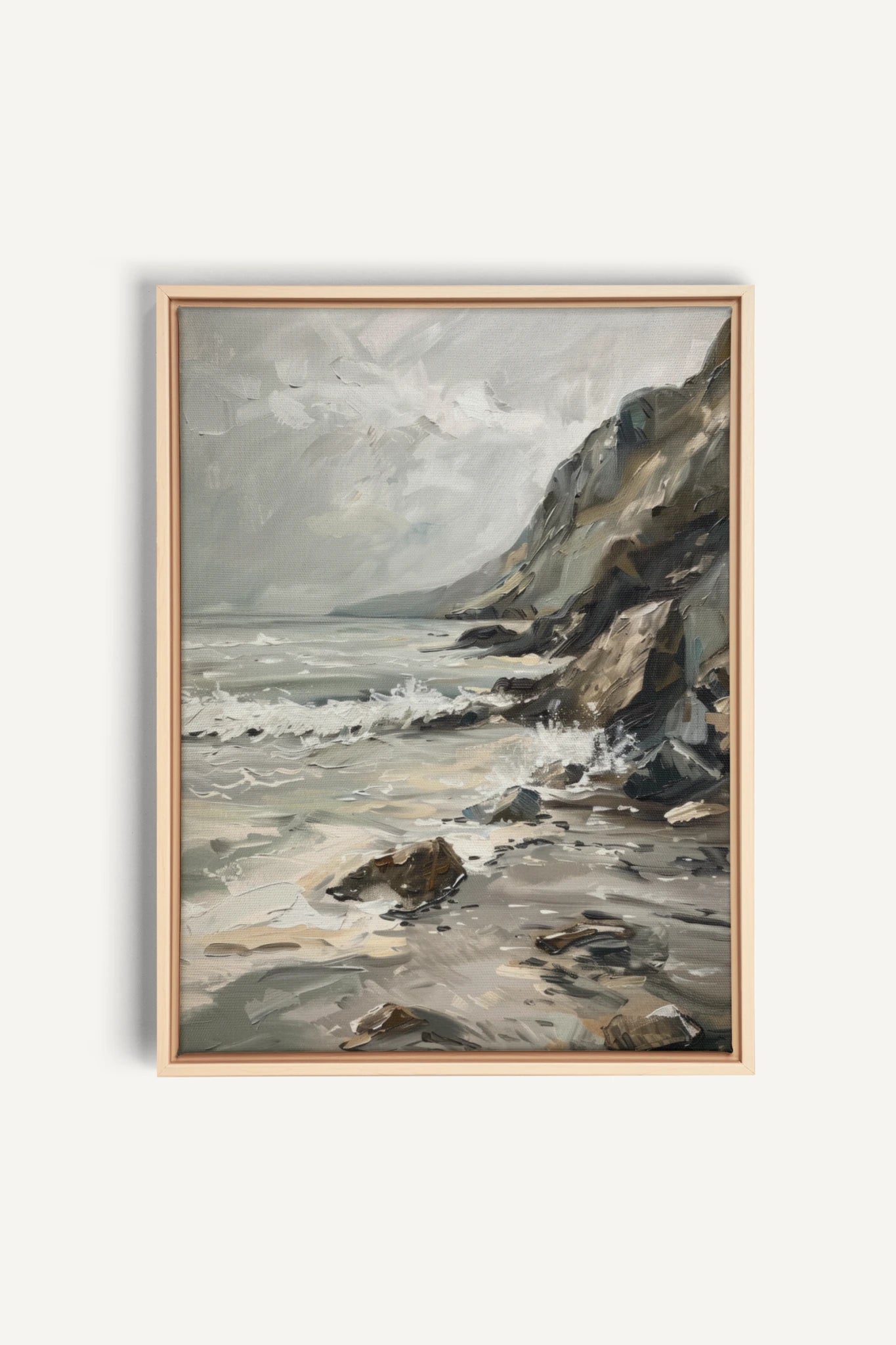 SHADED SHORES, Oeuvre sur toile étirée, encadré Naturel Clair