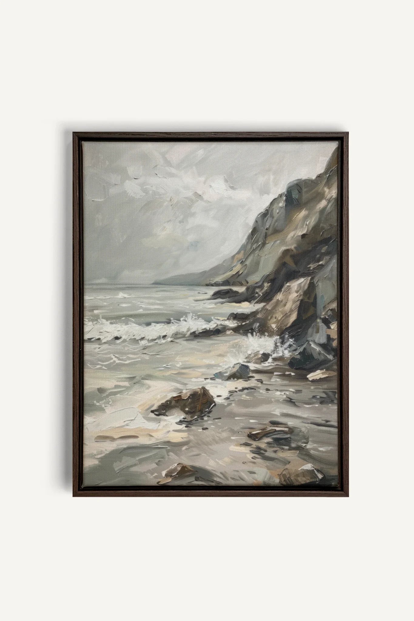 OLEKA CANVAS - SHADED SHORES, Oeuvre sur toile étirée, encadré Brun Noyer