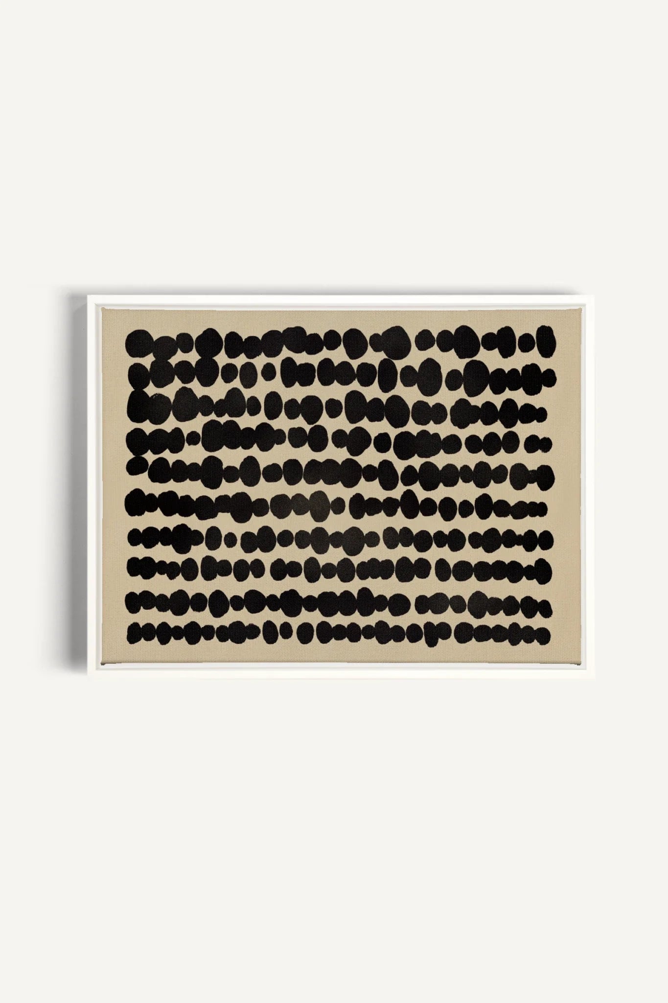 OLEKA CANVAS - SHADOW SCRIPT, Oeuvre sur toile étirée, encadré Blanc