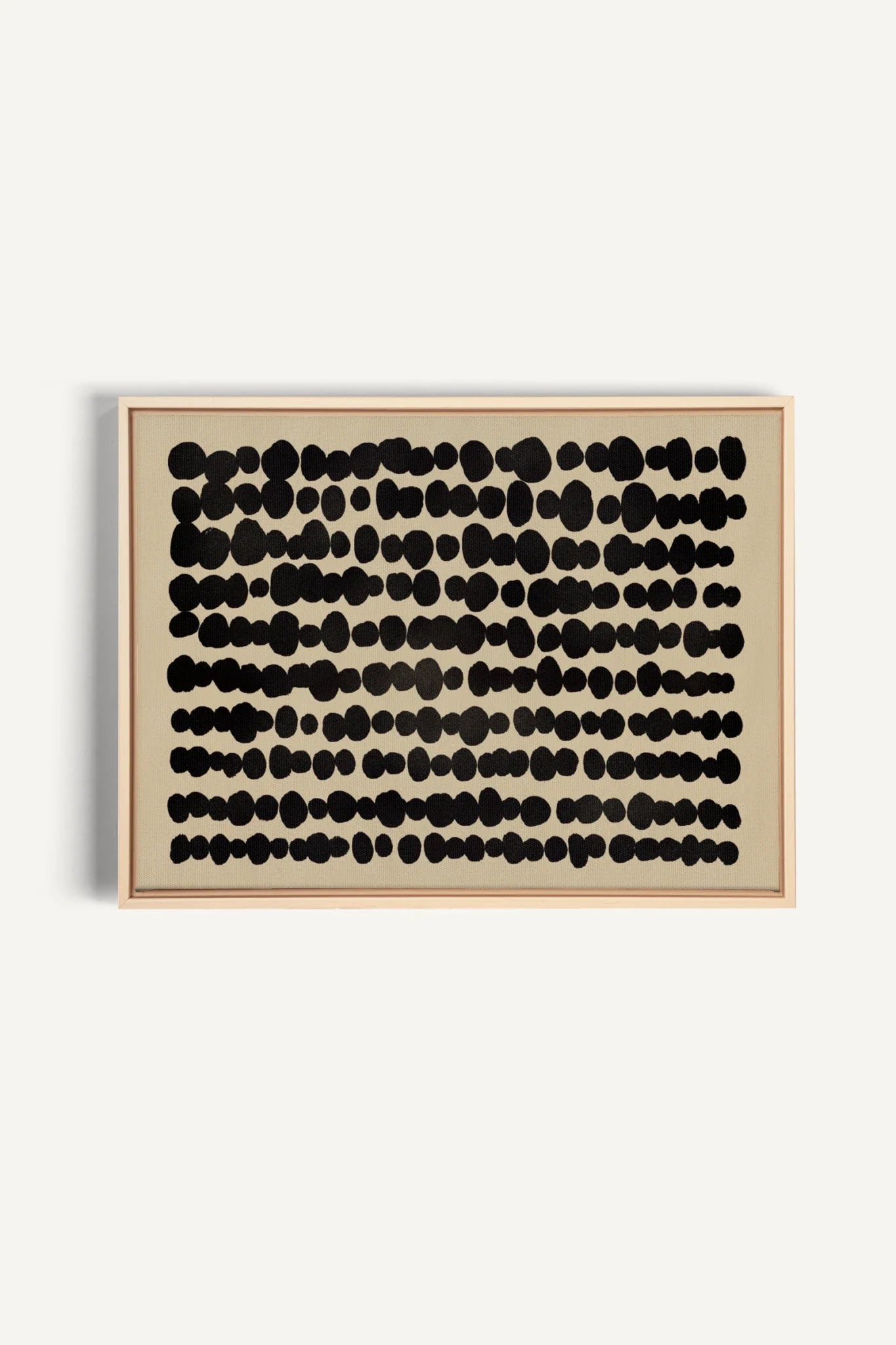 OLEKA CANVAS - SHADOW SCRIPT, Oeuvre sur toile étirée, encadré Naturel Clair