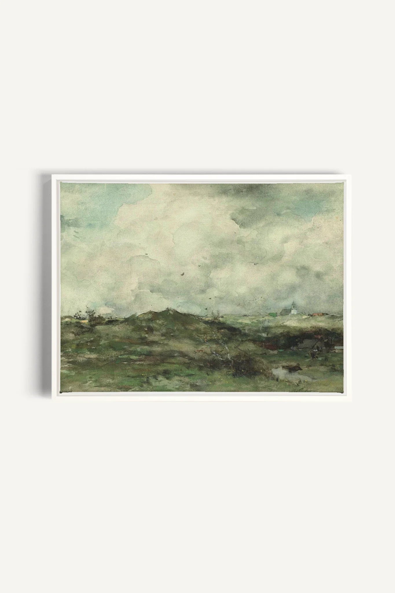OLEKA CANVAS - SHORELINE, Oeuvre sur toile étirée, encadré Blanc
