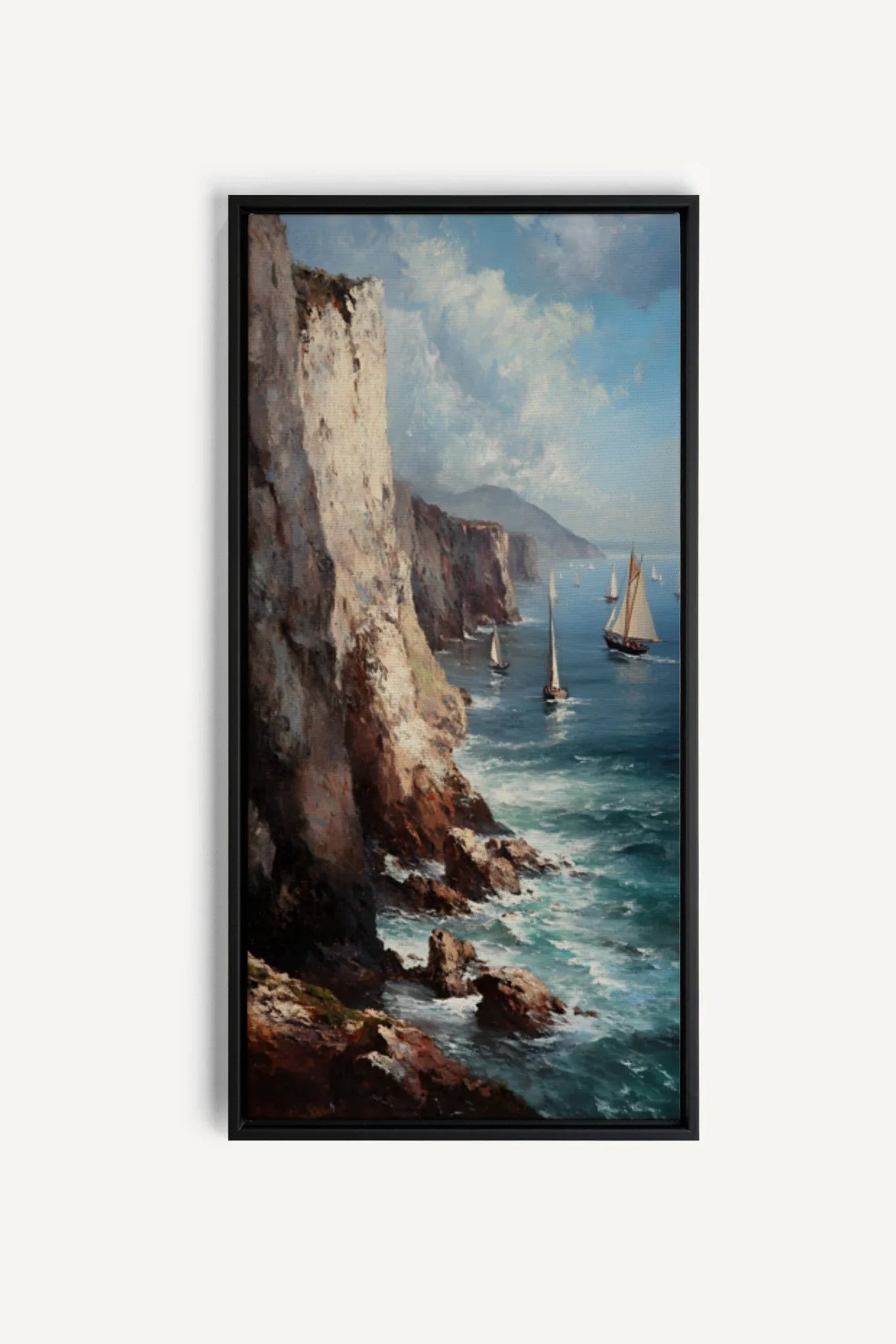 OLEKA CANVAS - SHORES OF INFINITY, Oeuvre sur toile étirée, encadré Noir