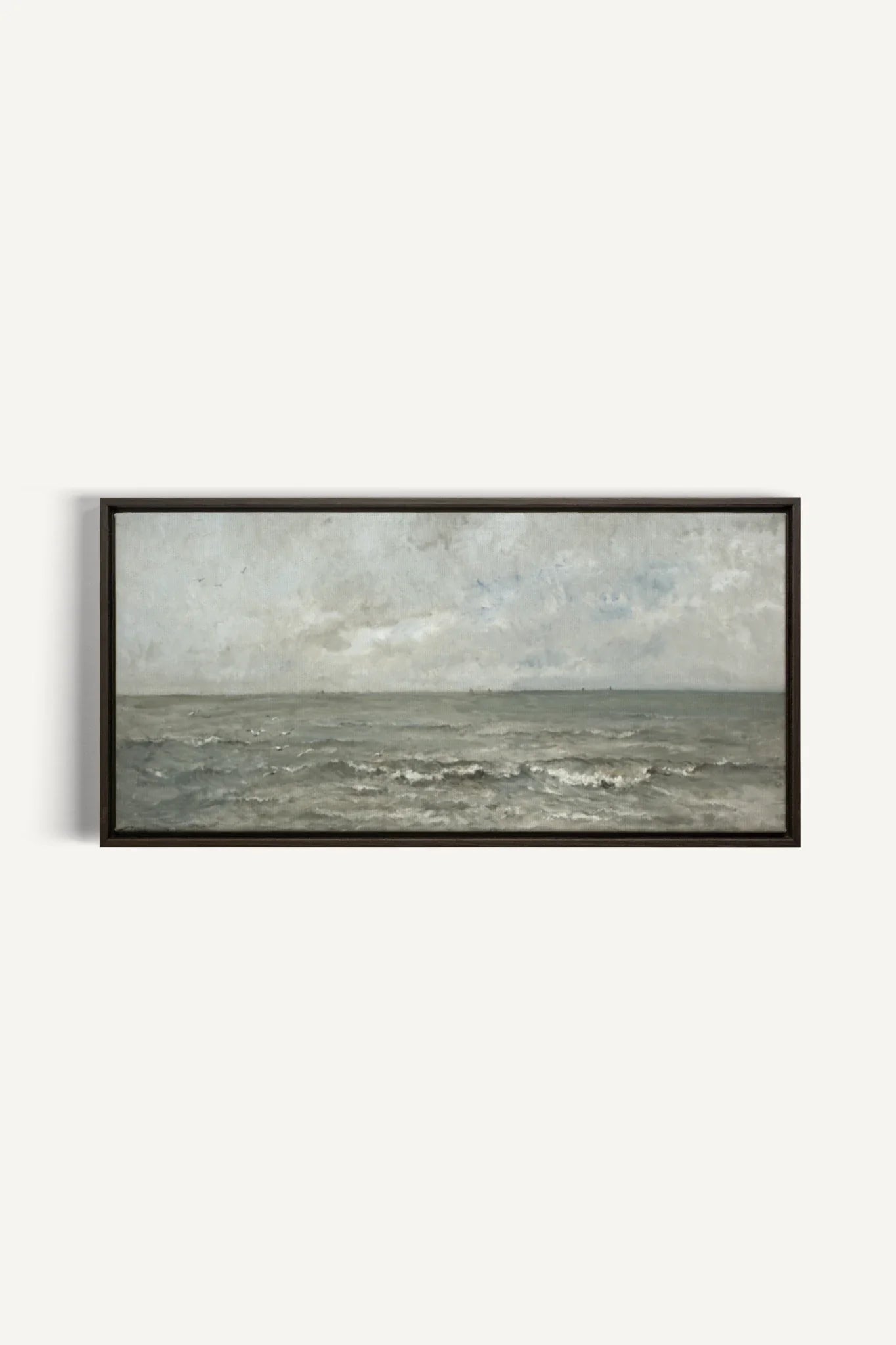 OLEKA CANVAS - SIGNATURE SEASCAPE, Oeuvre sur toile étirée, encadré Brun Noyer