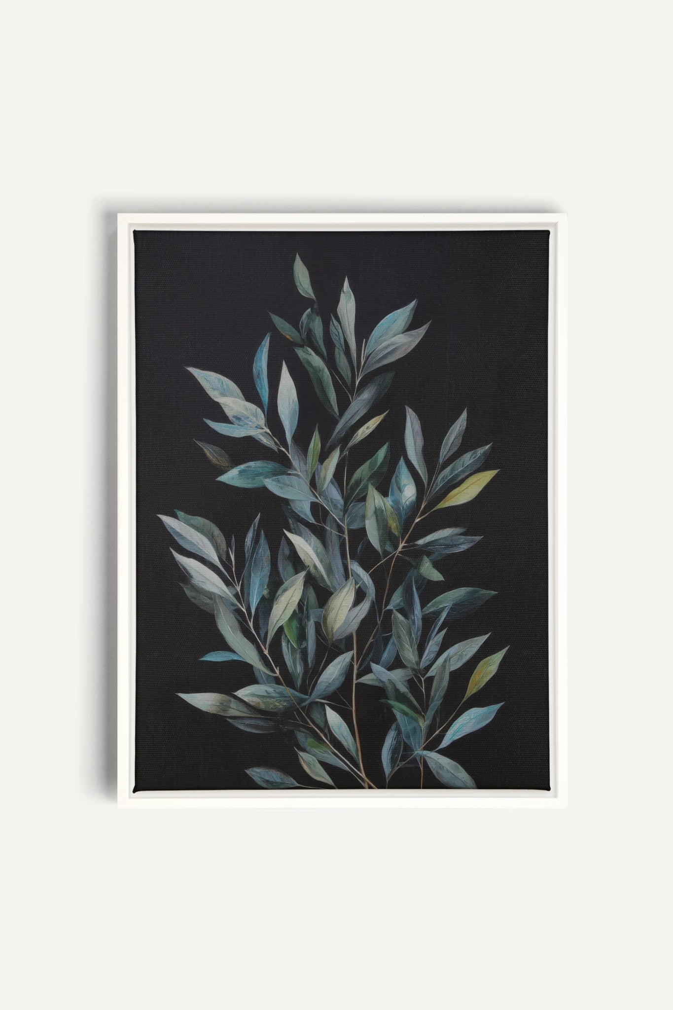 SILENCE BORÉAL, Oeuvre sur toile étirée, encadré Blanc