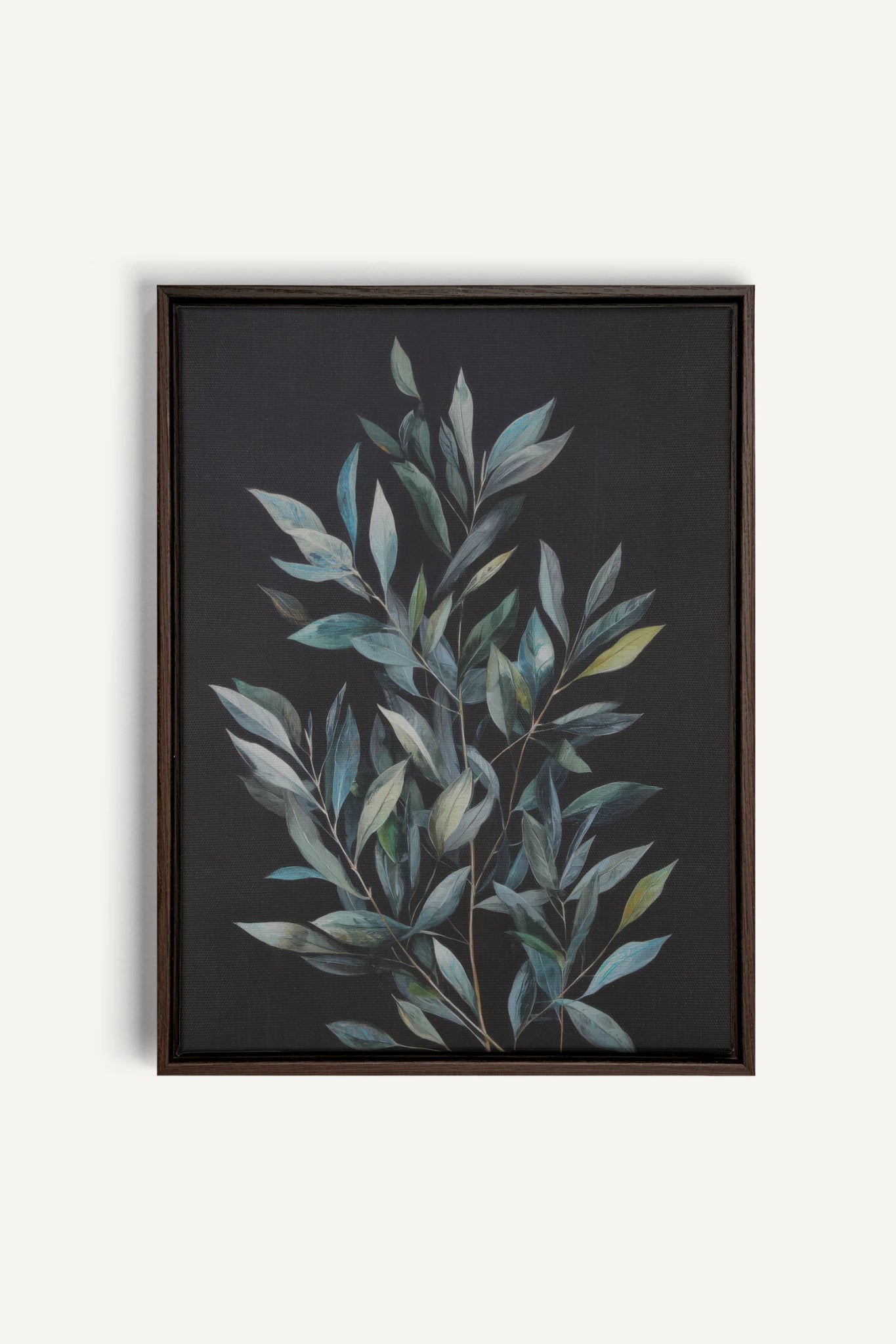 SILENCE BORÉAL, Oeuvre sur toile étirée, encadré Brun Noyer