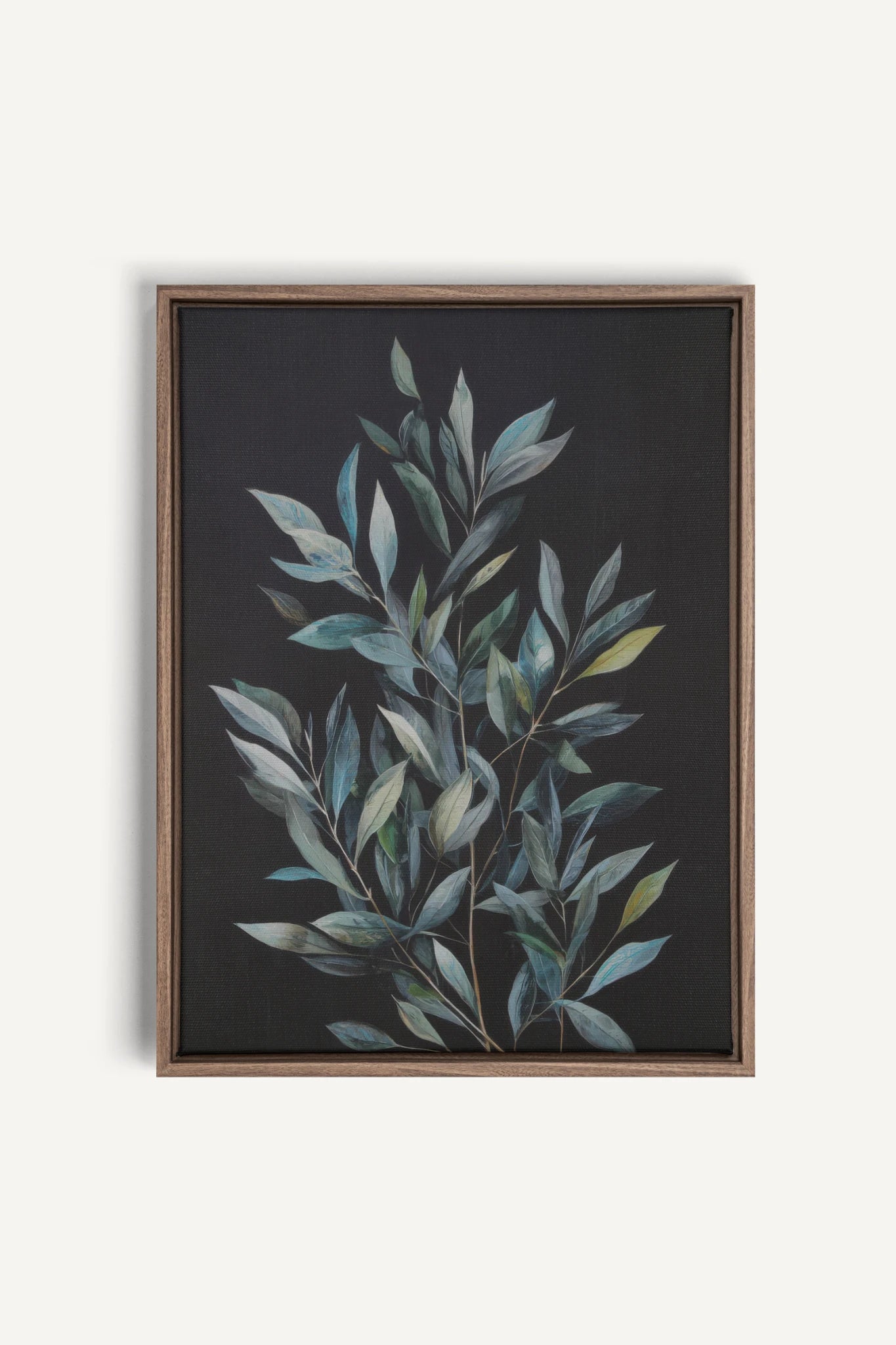 SILENCE BORÉAL, Work on stretched canvas, framed Oak Brown