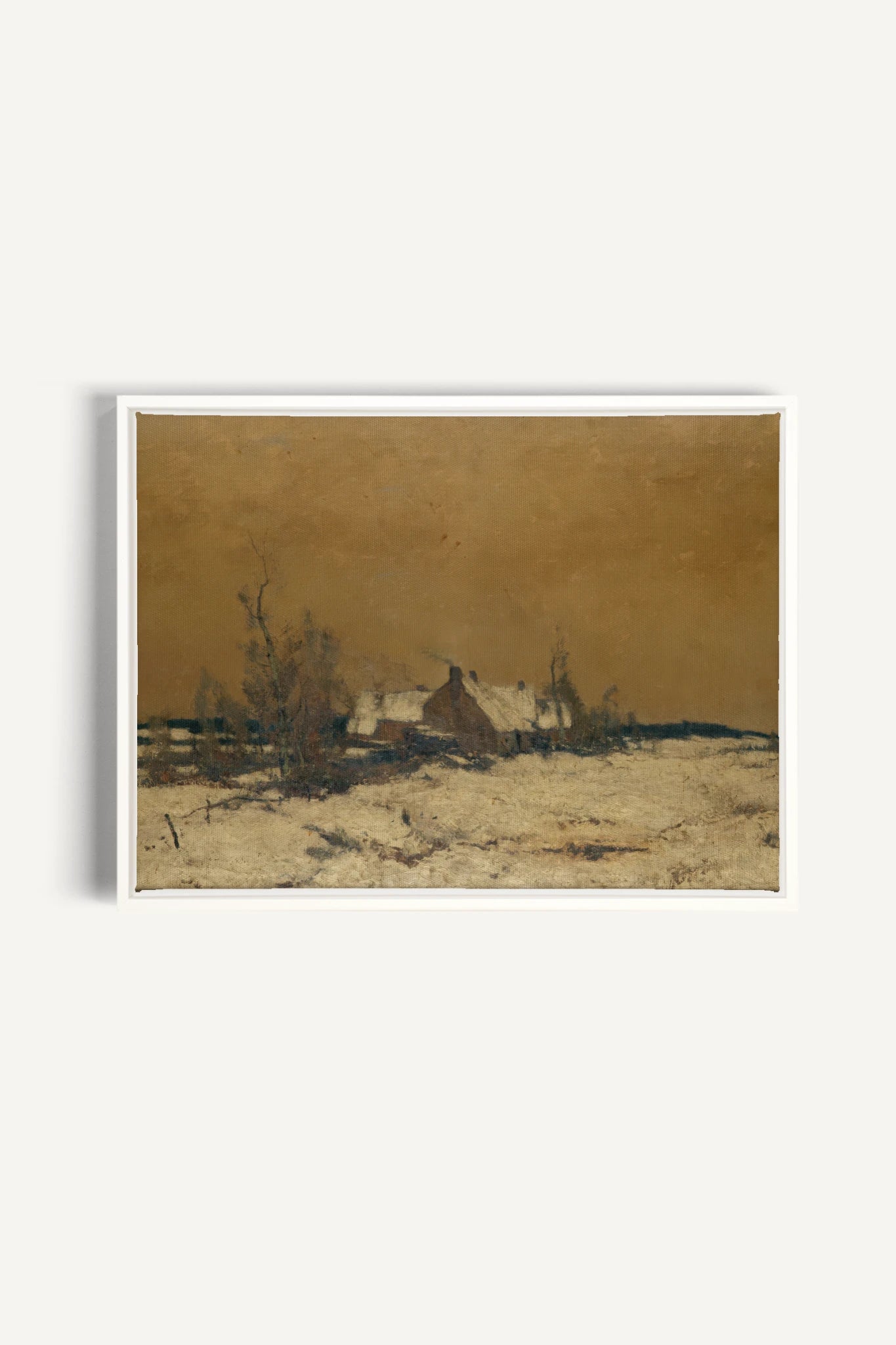 SILENT HOUSE, Oeuvre sur toile étirée, encadré Blanc