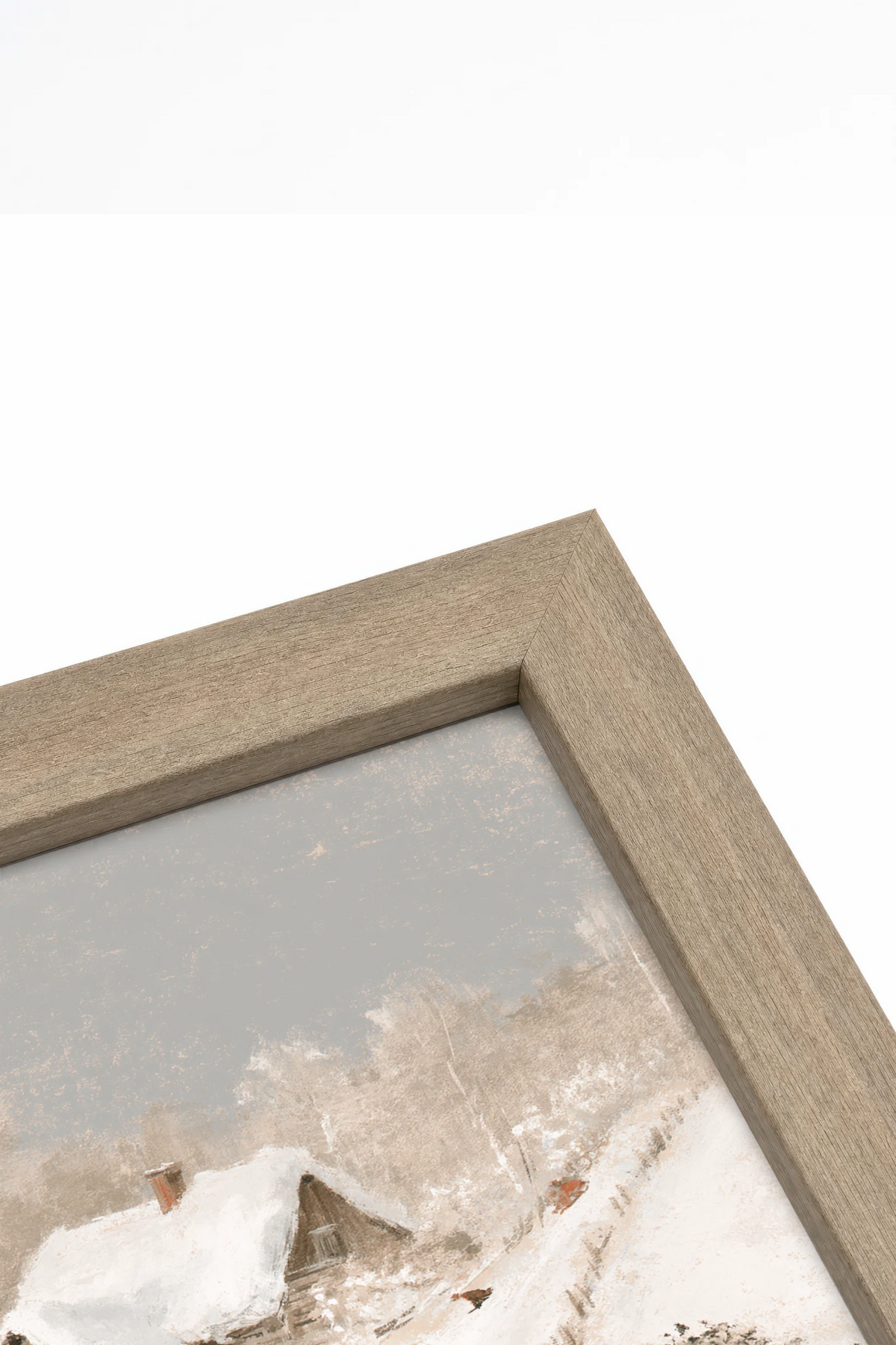 SKATING DAYS, Work on canvas, oak brown frame