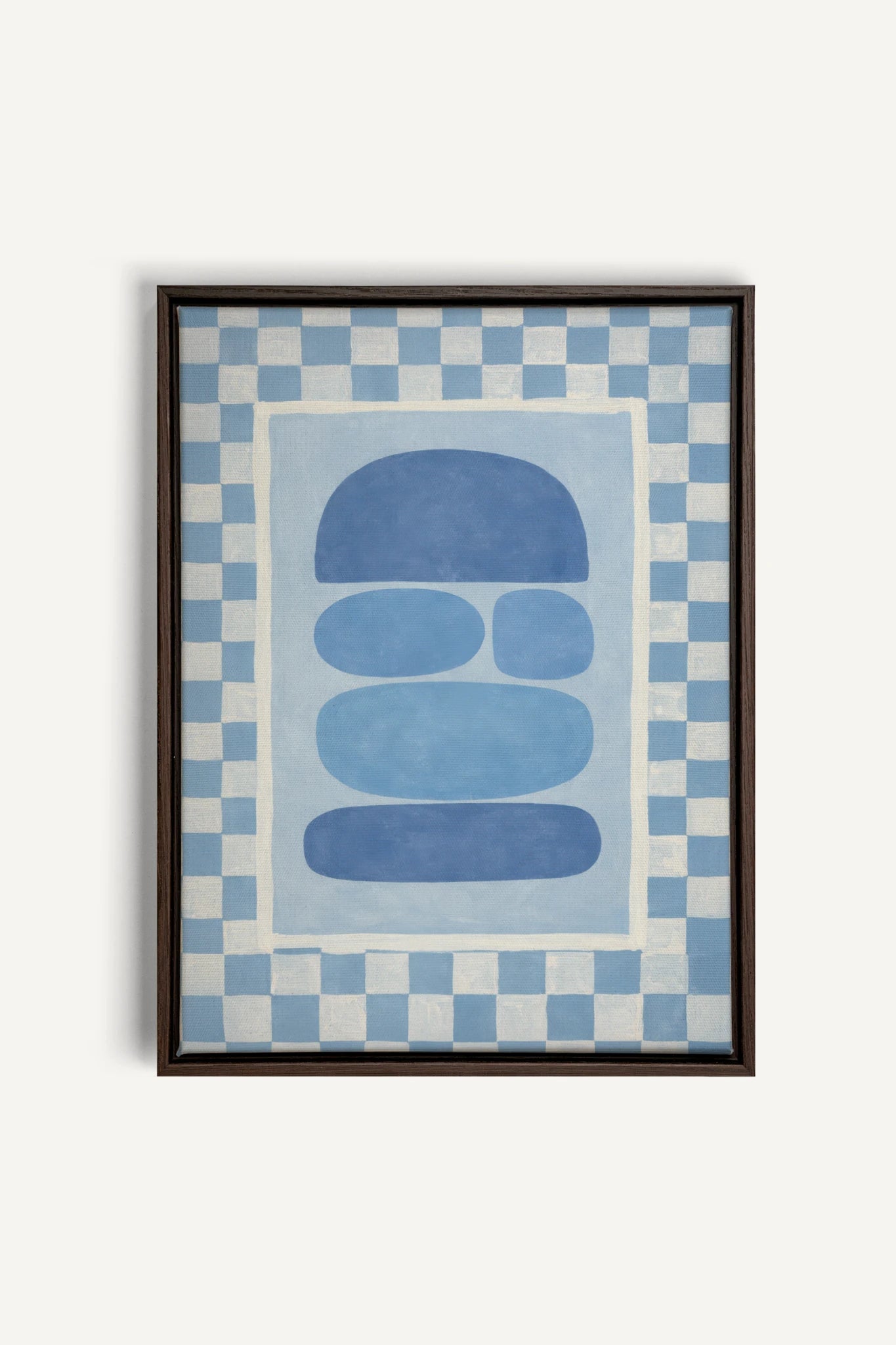 SKYBOARD, Work on stretched canvas, framed Walnut Brown