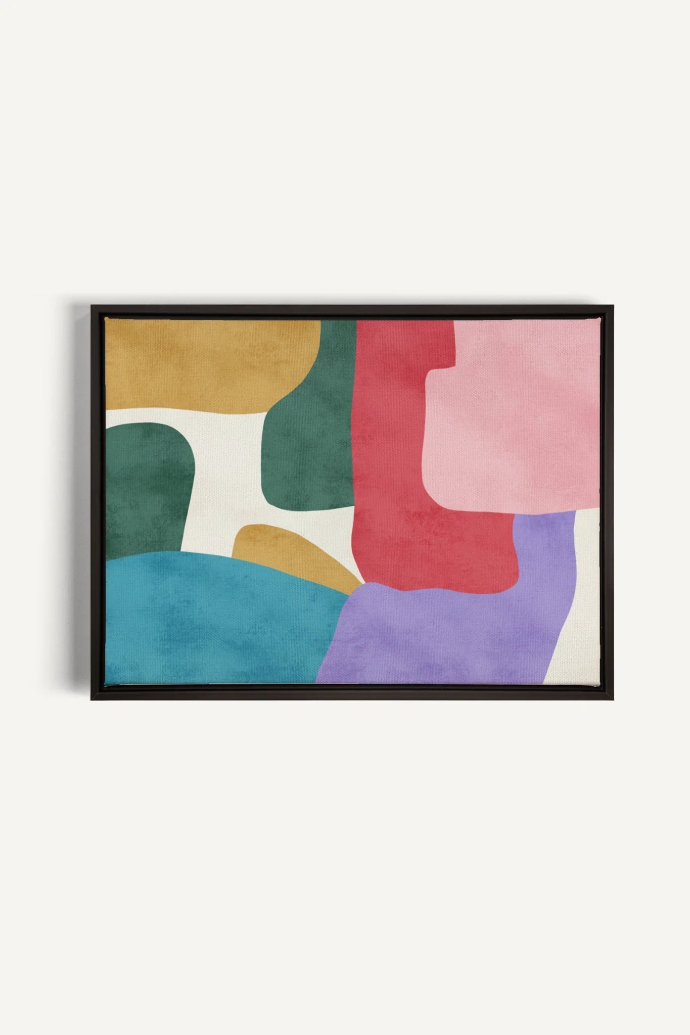 OLEKA CANVAS - SOFT MOSAIC, Oeuvre sur toile étirée, encadré Noir