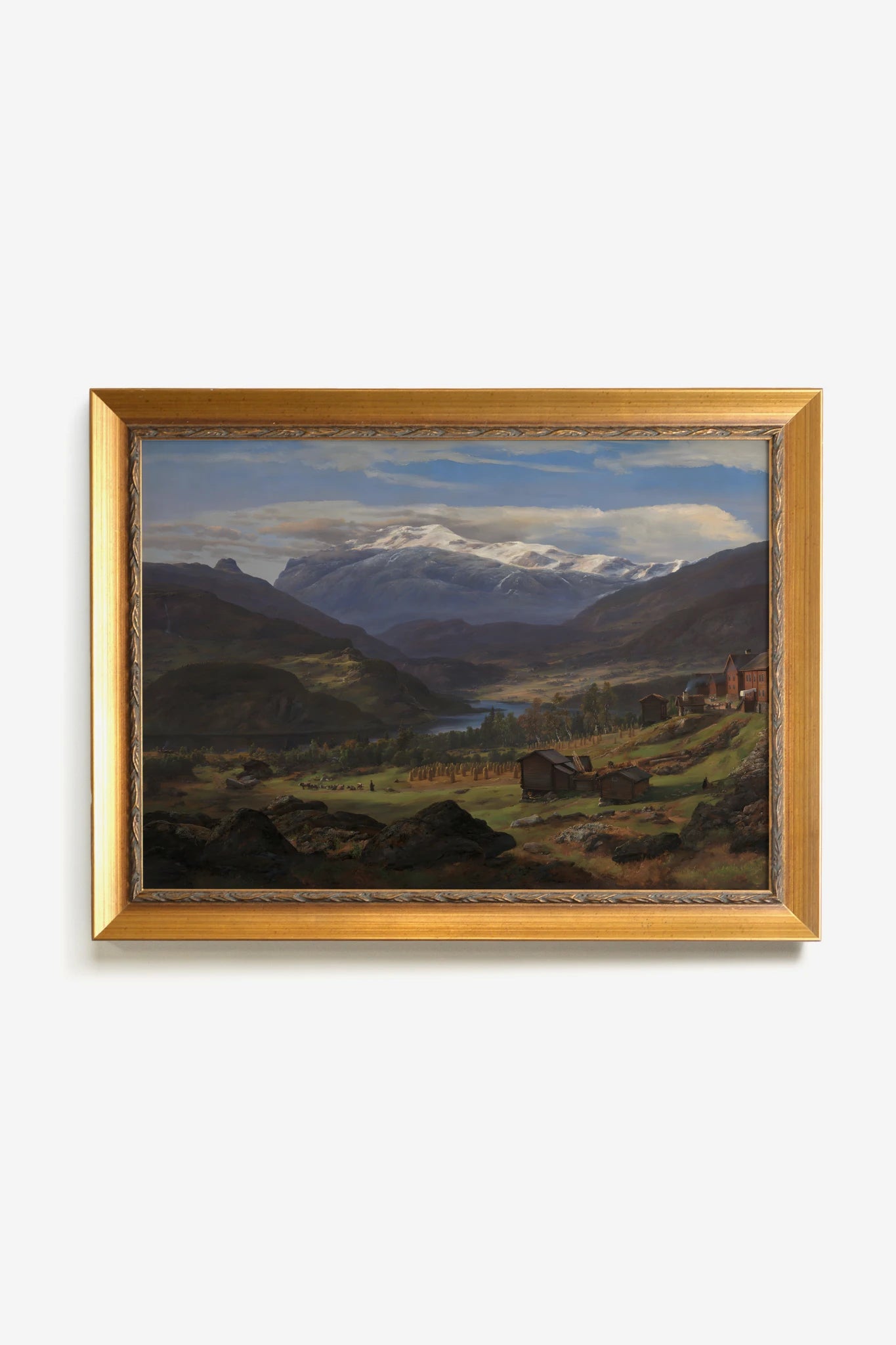 SOUFFLE DES SOMMETS, Artwork on rigid canvas, framed in Vintage Gold