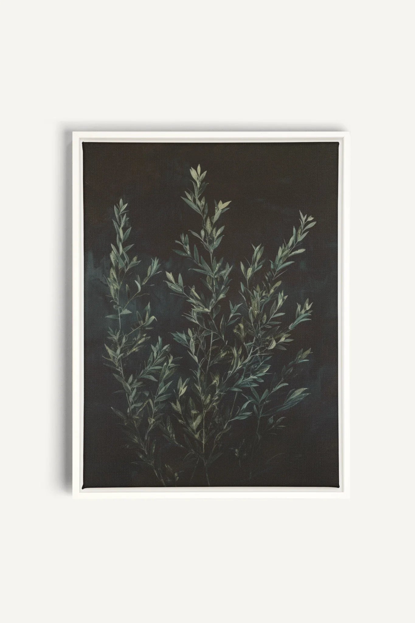 OLEKA CANVAS - SOUS-BOIS, Oeuvre sur toile étirée, encadré Blanc