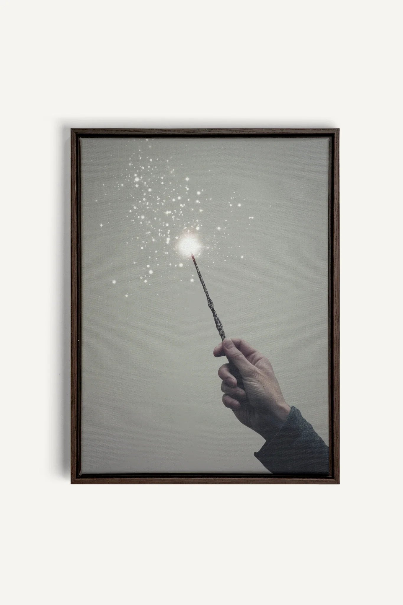 OLEKA CANVAS - SPARK OF MAGIC, Oeuvre sur toile étirée, encadré Brun Noyer