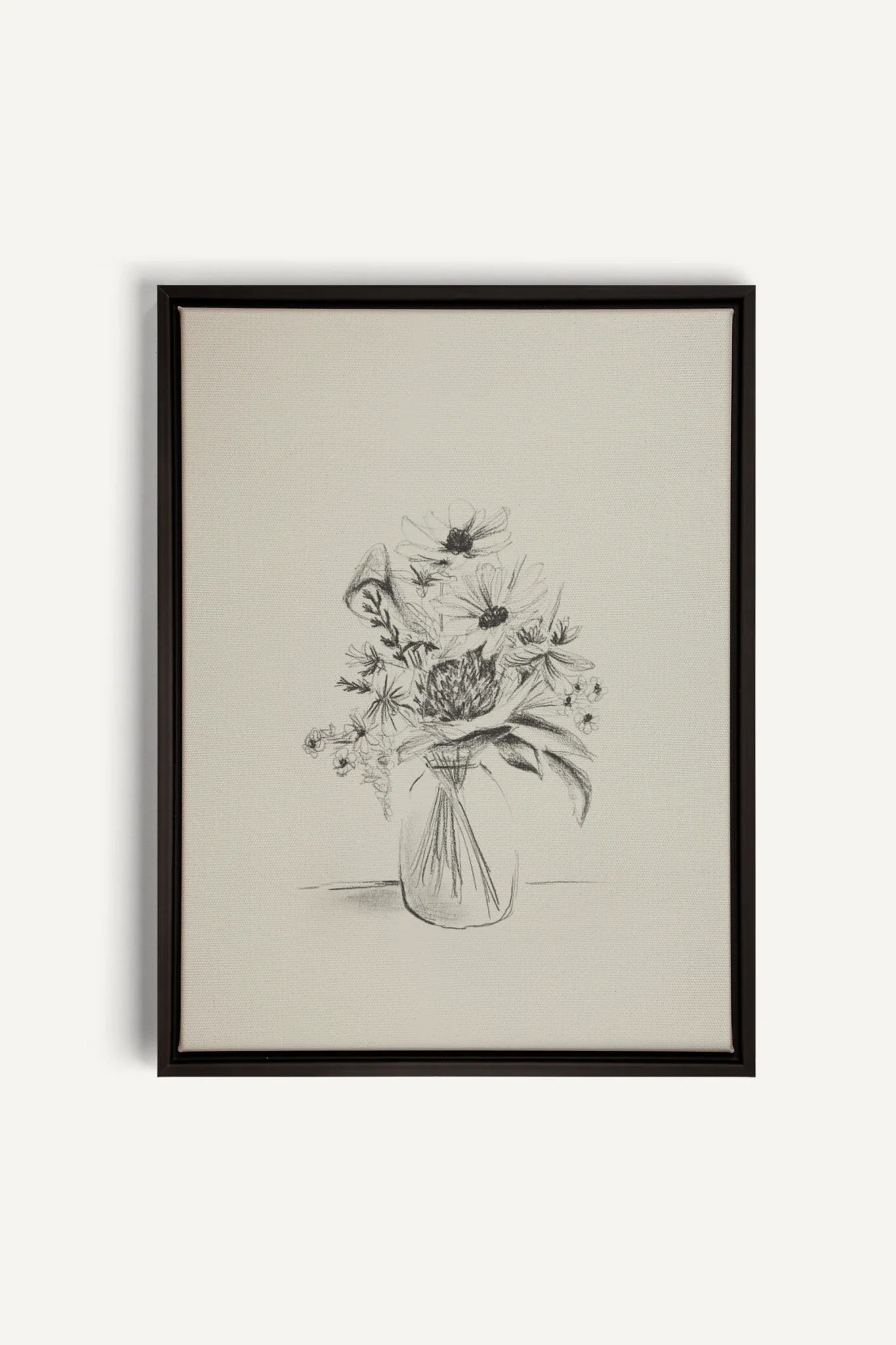 OLEKA CANVAS - SPRING BOUQUET, Oeuvre sur toile étirée, encadré Noir