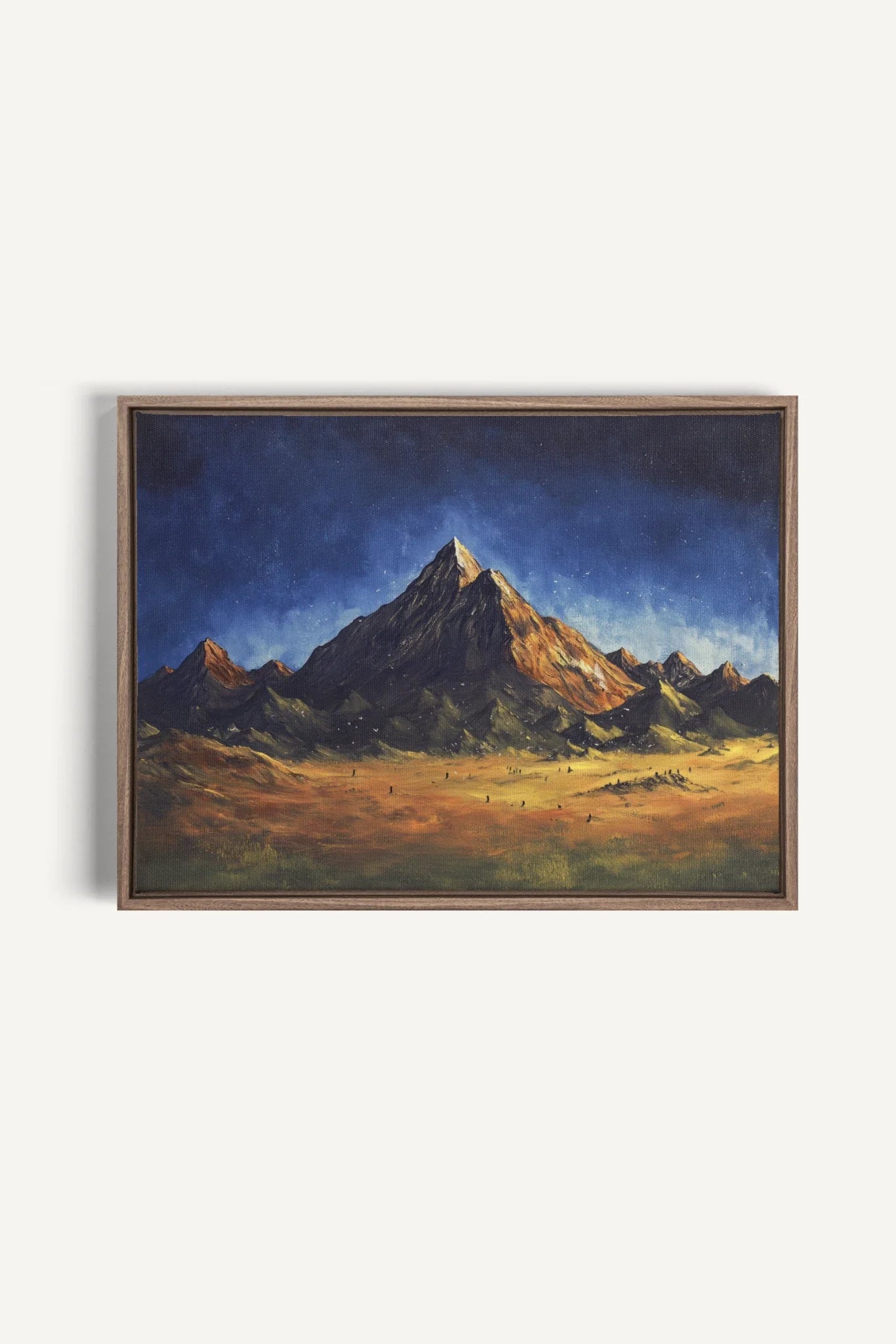 OLEKA CANVAS - STARLIT HEIGHTS, Oeuvre sur toile étirée, encadré Brun Chêne