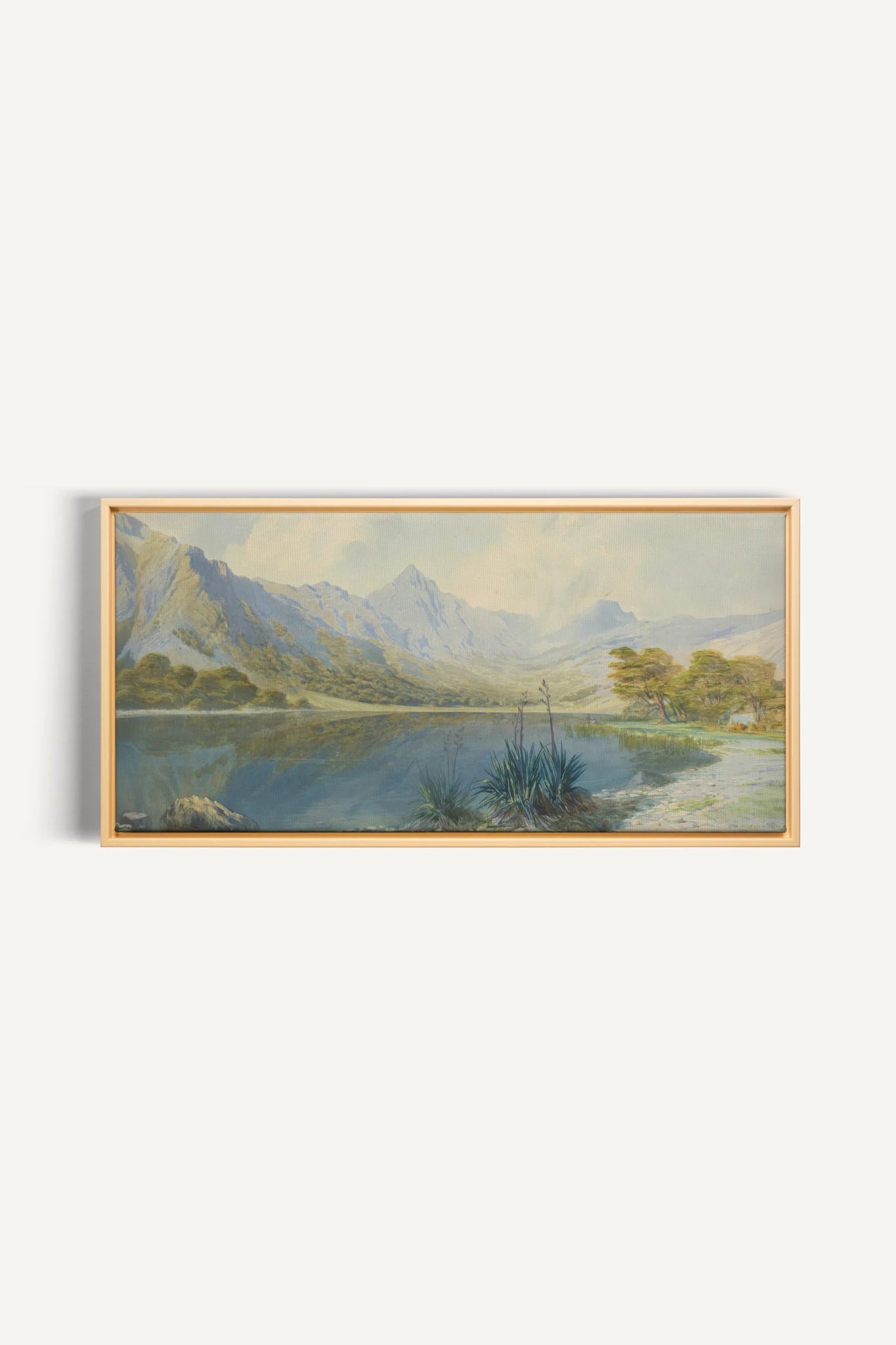 SOUFFLE DES PRÉS, Work on stretched canvas, framed Naturel Clair