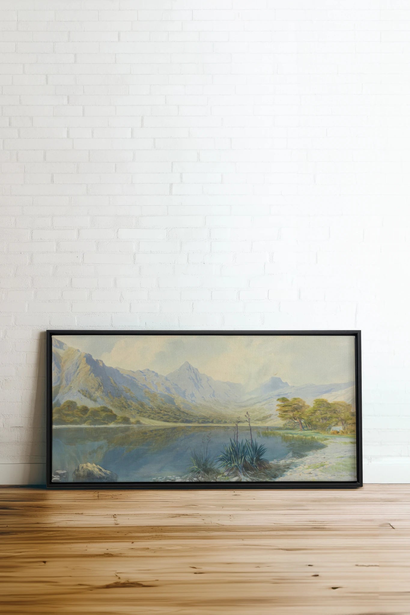 STILLWATER HAVEN, Work on stretched canvas, framed Black