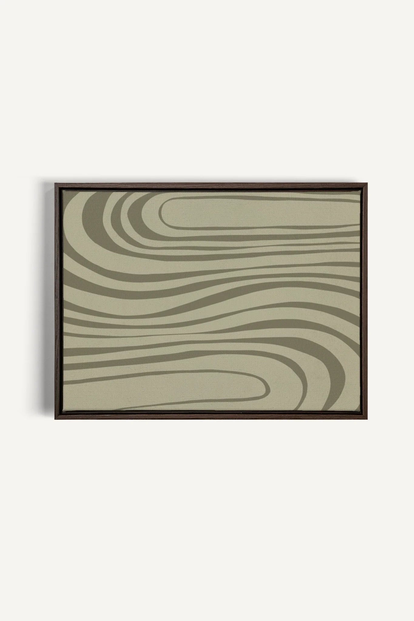 OLEKA CANVAS - STREAMLINES, Oeuvre sur toile étirée, encadré Brun Noyer