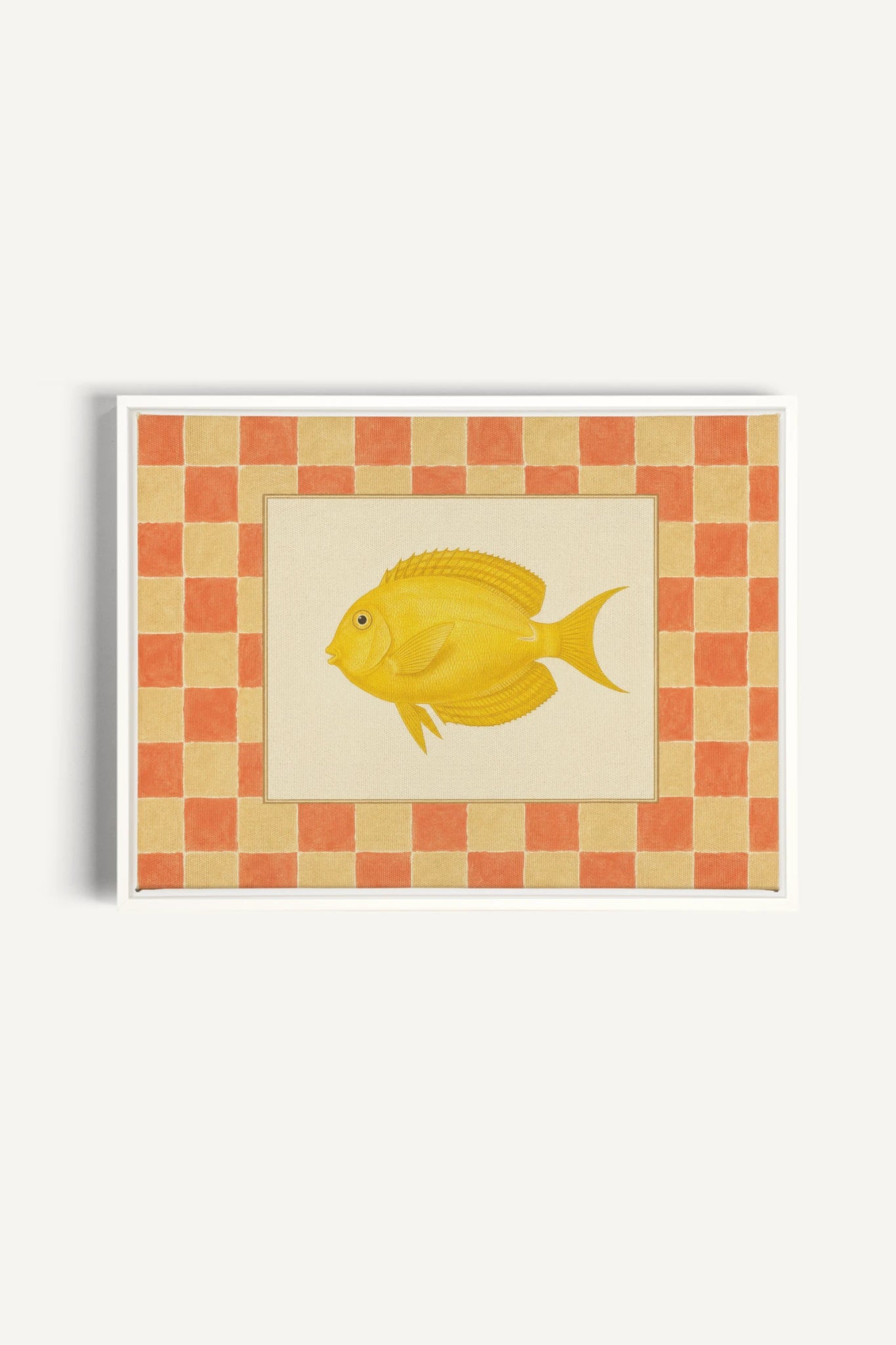 SUNLIT FISH, Oeuvre sur toile étirée, encadré Blanc