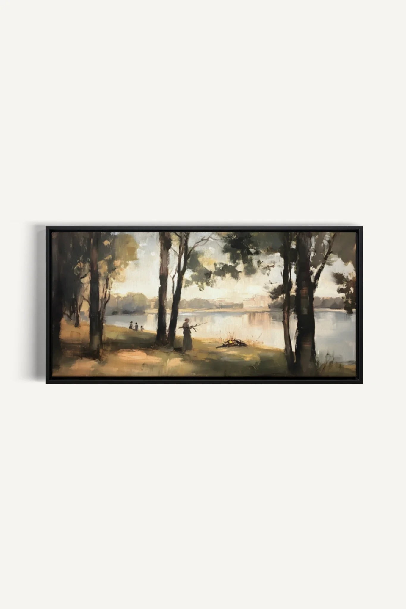 OLEKA CANVAS - THE QUIET SHORE, Oeuvre sur toile étirée, encadré Noir