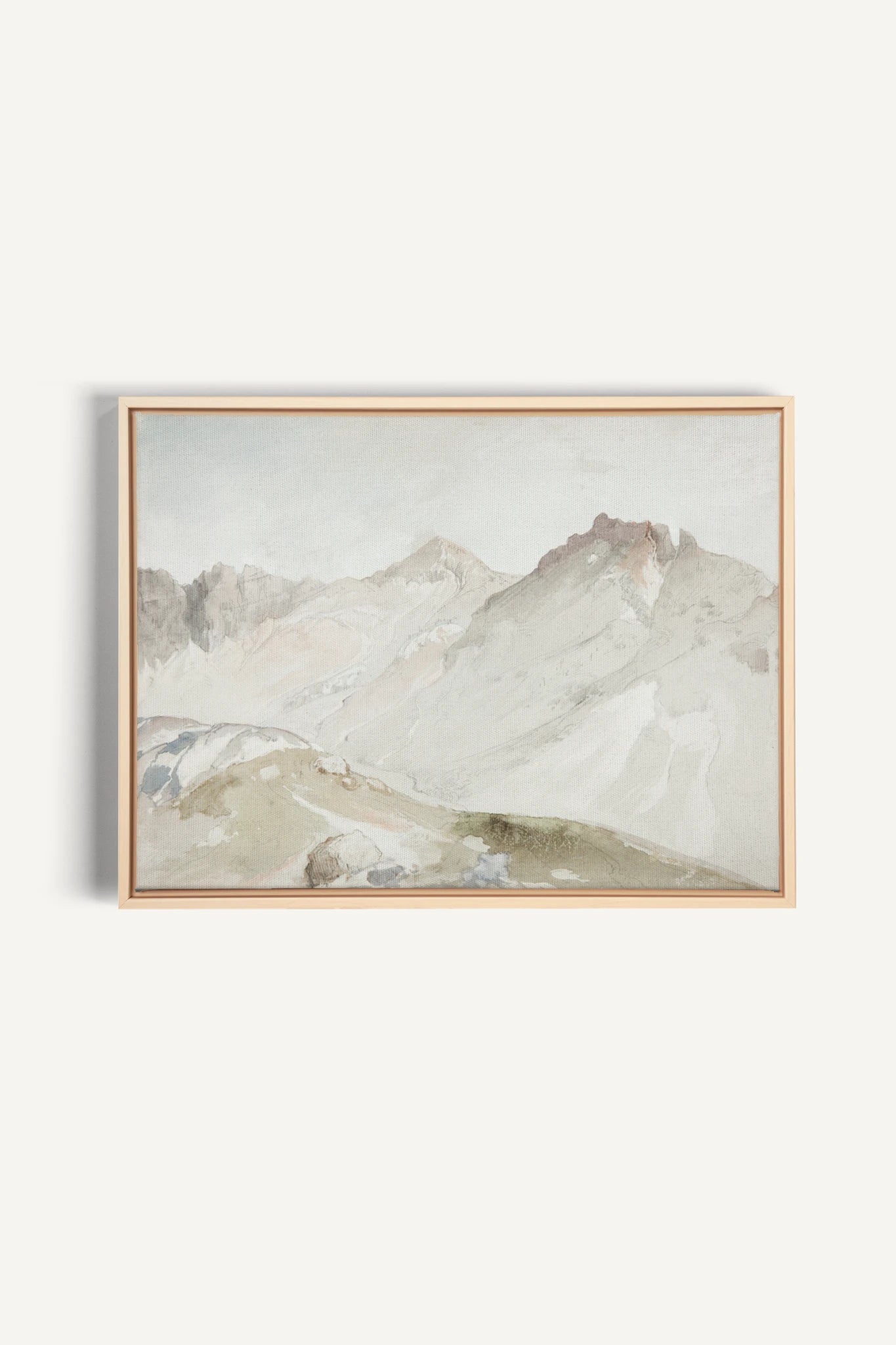 MOUNTAIN VIEW, Artwork on stretched canvas, framed Natural Light