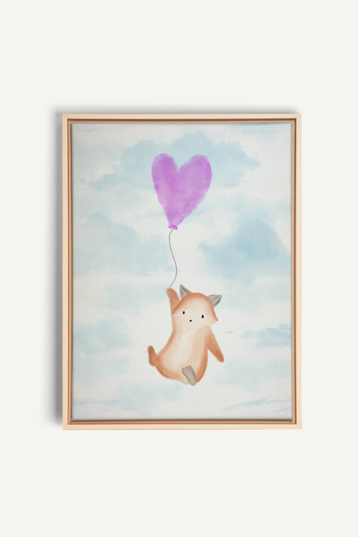 RENARD, Oeuvre sur toile étirée, encadré Naturel Clair