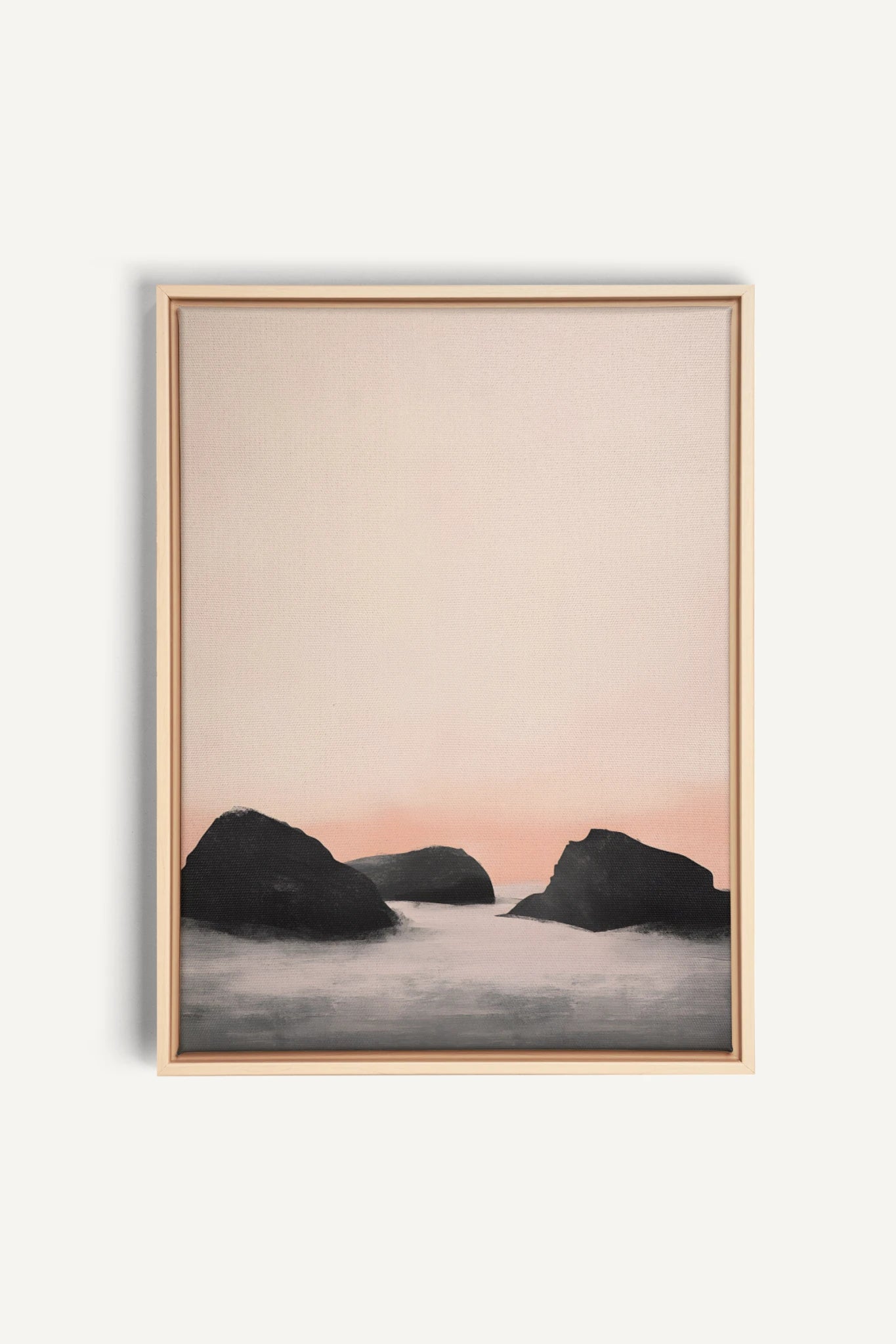 TWILIGHT GLOW, Artwork on stretched canvas, framed Natural Light