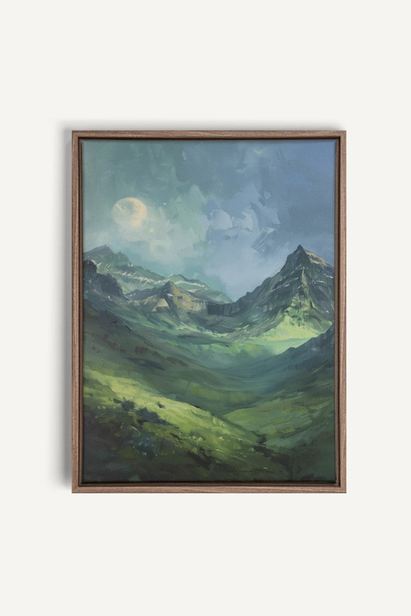 OLEKA CANVAS - VALLÉE DE VÉNUS, Oeuvre sur toile étirée, encadré Brun Chêne